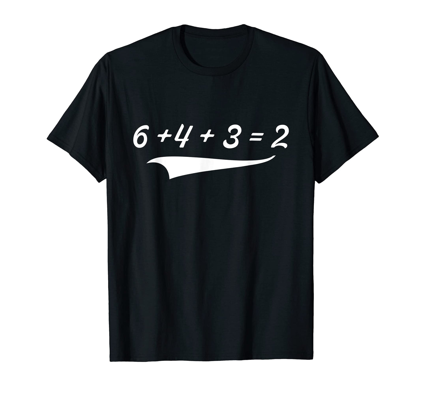 Funny Baseball Math 6432 Double Play 6 T-Shirt - Unique Graphic for Adults - T-Shirt, Sweatshirt, Hoodie