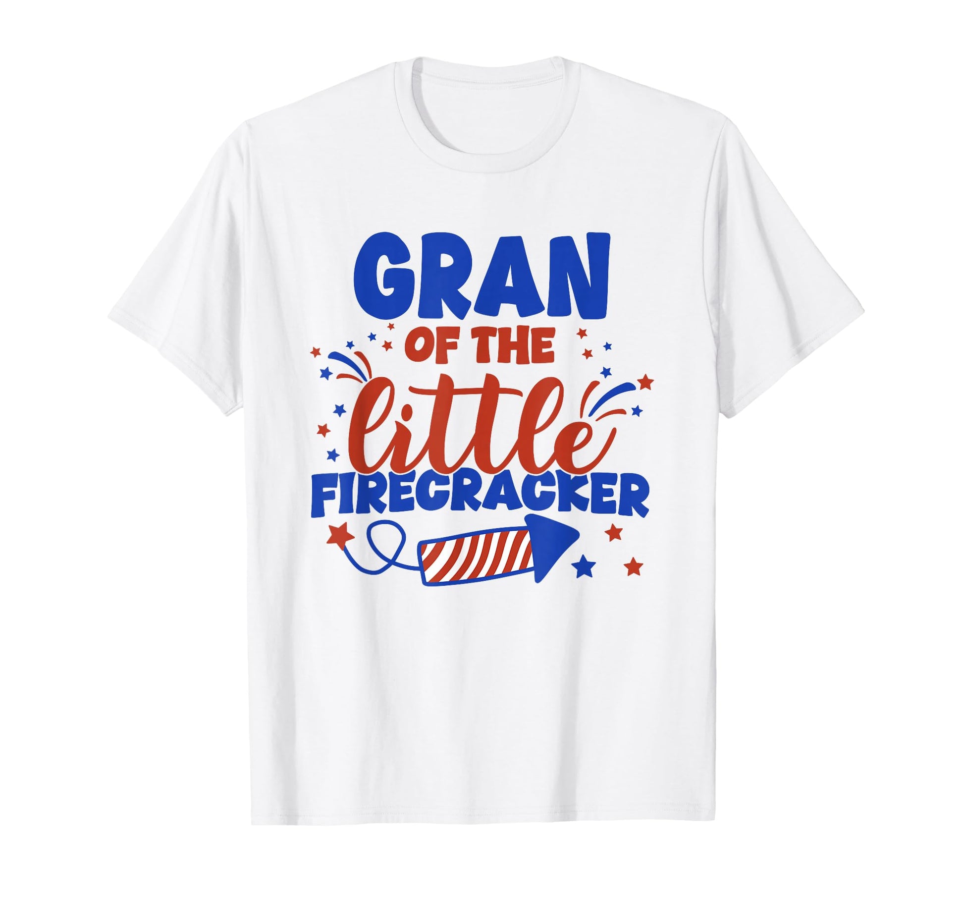 Gran Little Firecracker Fourth July T-Shirt - Graphic Print Men Women - T-Shirt, Sweatshirt, Hoodie