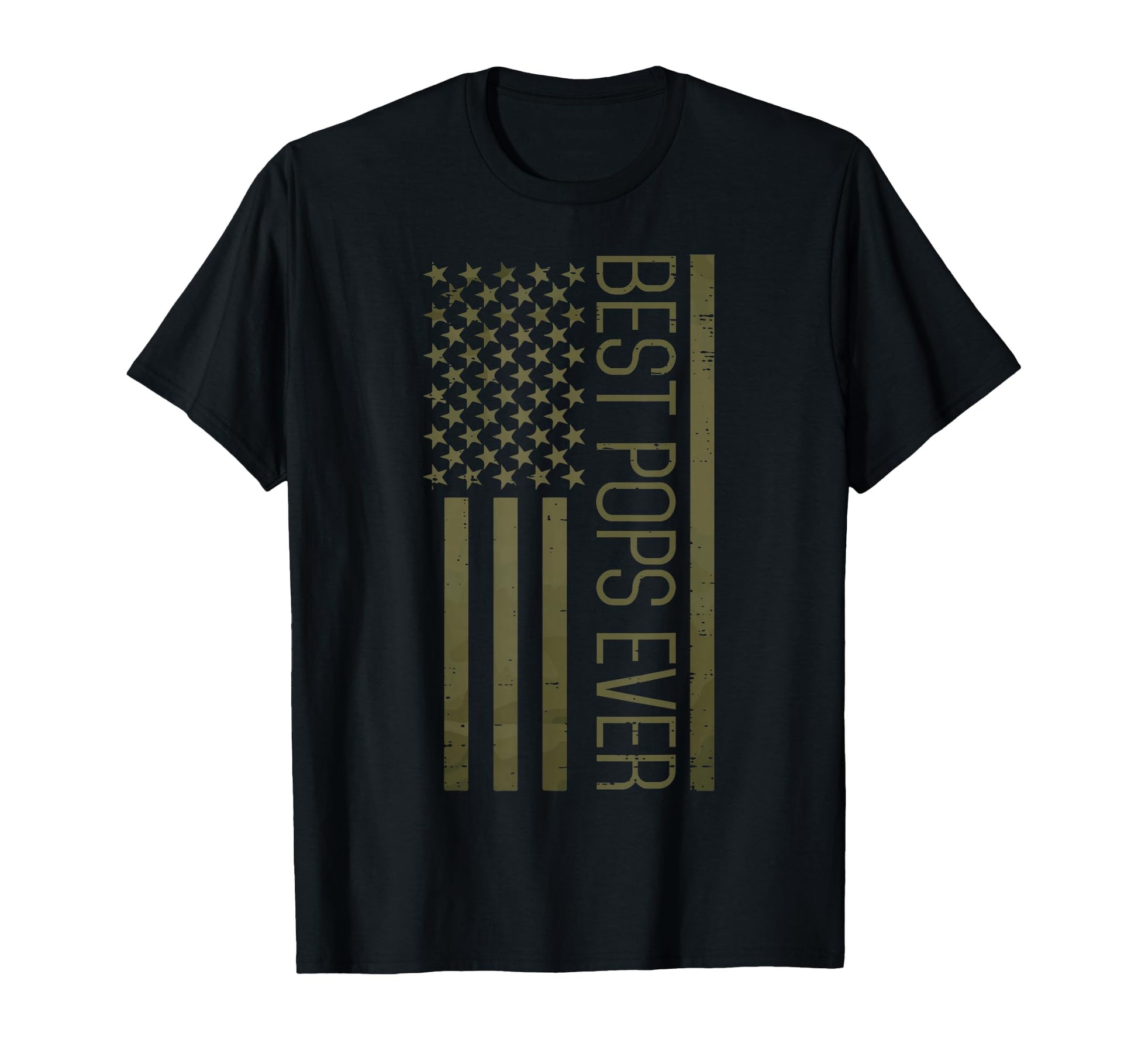 Fathers Day Best Pops Ever America Flag T-Shirt - Novelty Apparel Unisex - T-Shirt, Sweatshirt, Hoodie