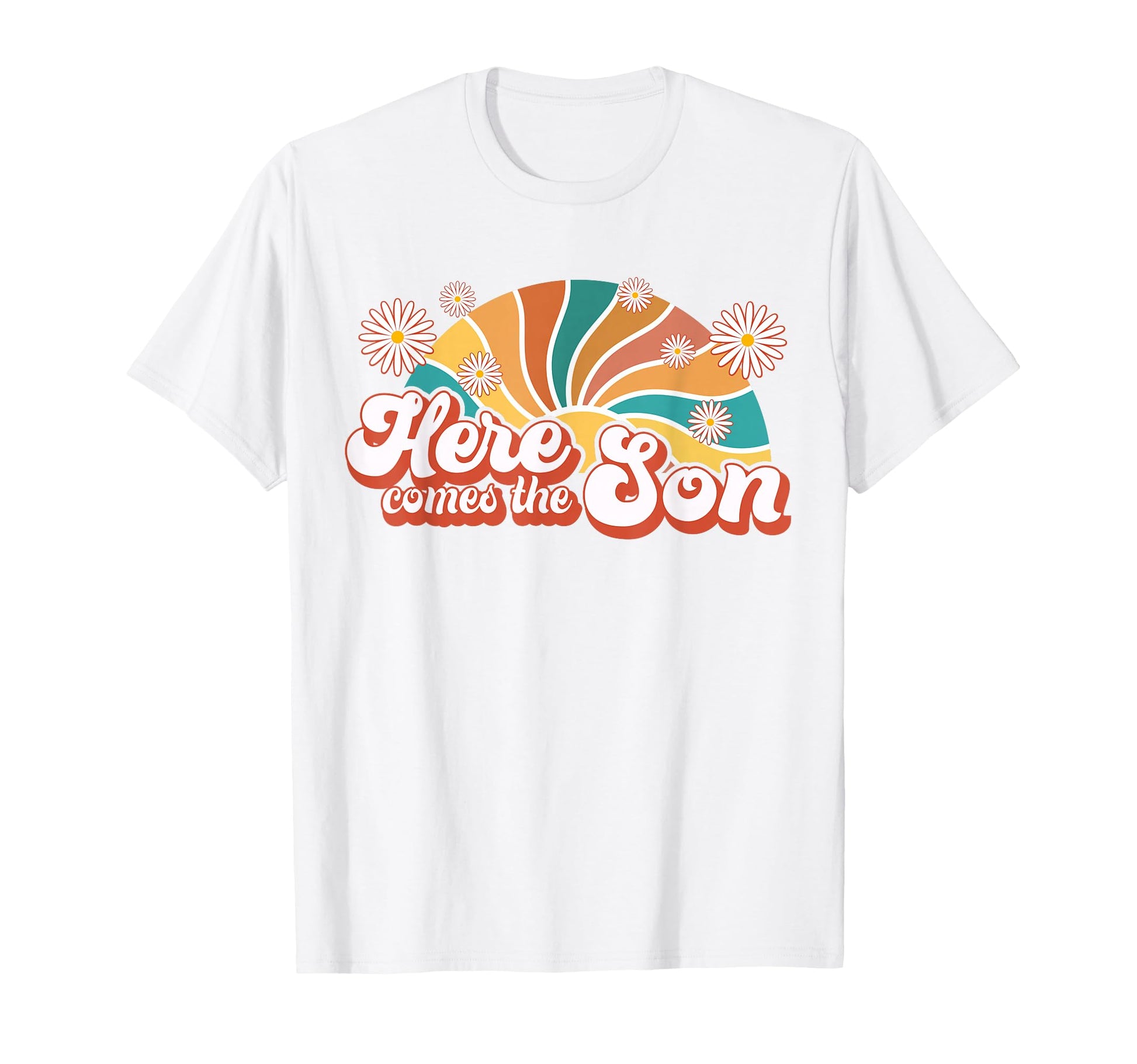 Here Comes Son Shower Theme Summer T-Shirt - Graphic Print for Adults - T-Shirt, Sweatshirt, Hoodie