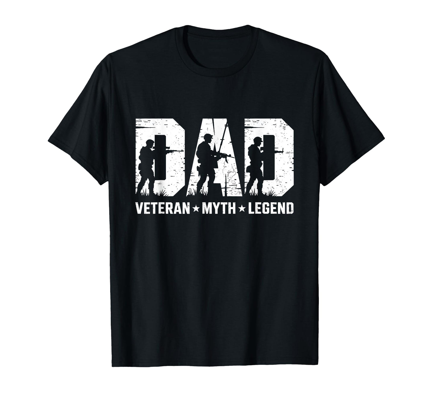 Dad Veteran Myth Legend Dad Military T-Shirt - Minimalist Print for Adults - T-Shirt, Sweatshirt, Hoodie