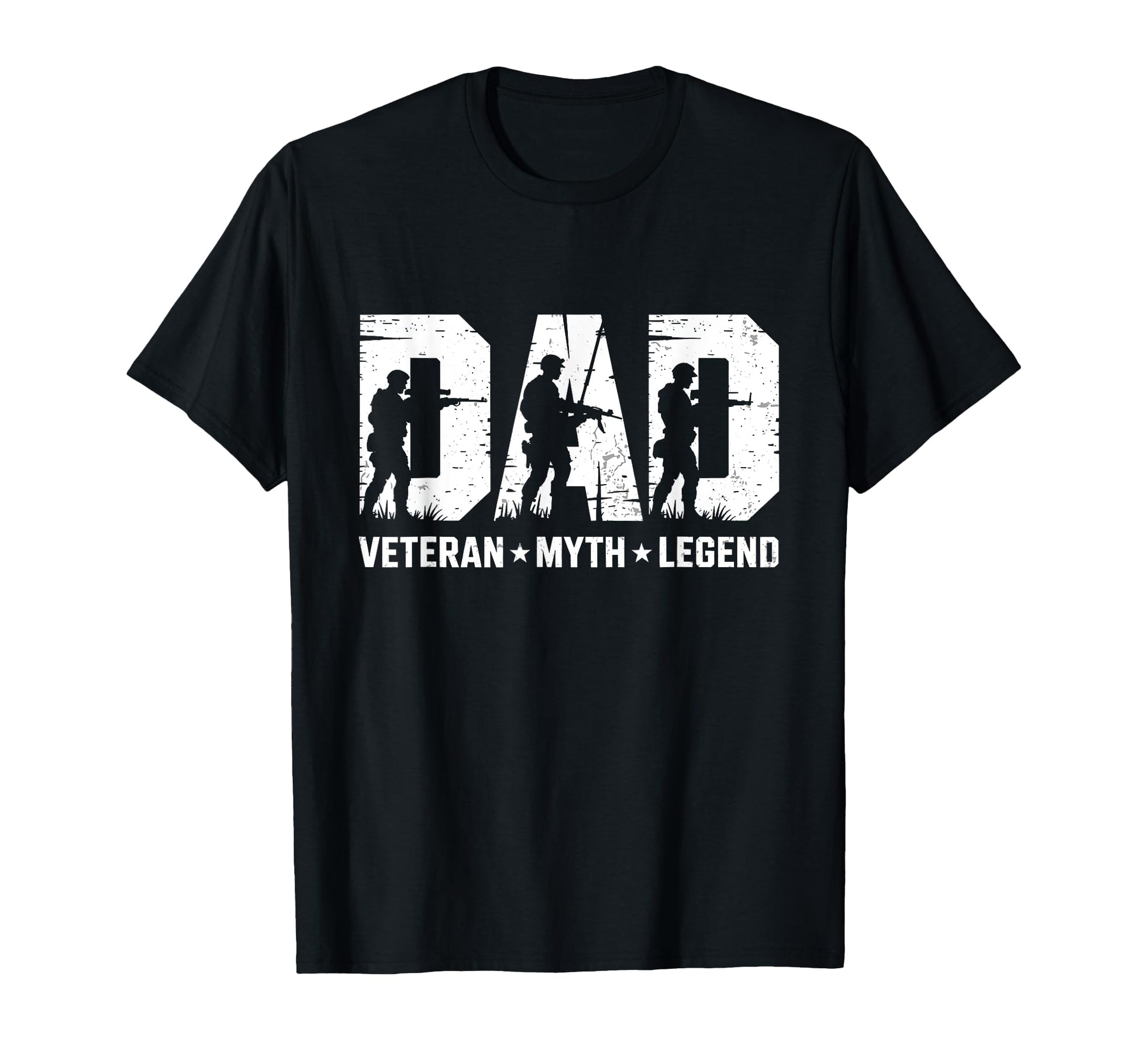Dad Veteran Myth Legend Dad Military T-Shirt - Minimalist Print for Adults - T-Shirt, Sweatshirt, Hoodie