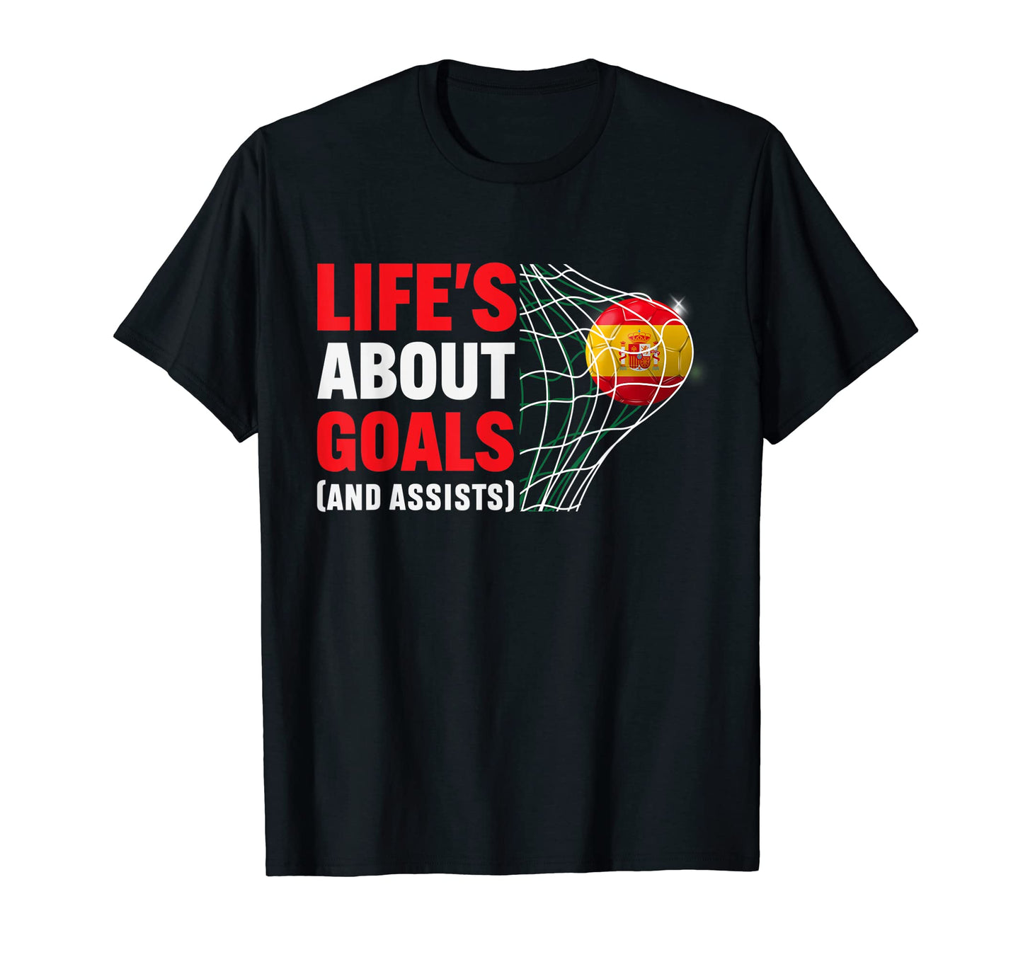 Lifes About Goals And Assists Funny T-Shirt - Unique Graphic for Adults - T-Shirt, Sweatshirt, Hoodie