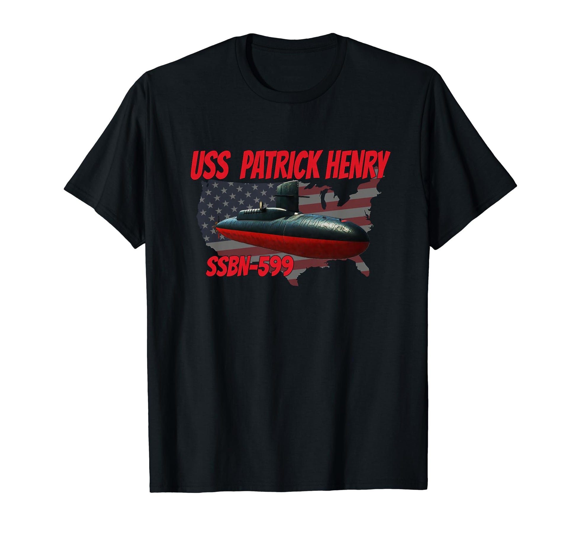 Uss Henry Ssbn 599 Submarine Veterans T-Shirt - Minimalist Print Men Women - T-Shirt, Sweatshirt, Hoodie