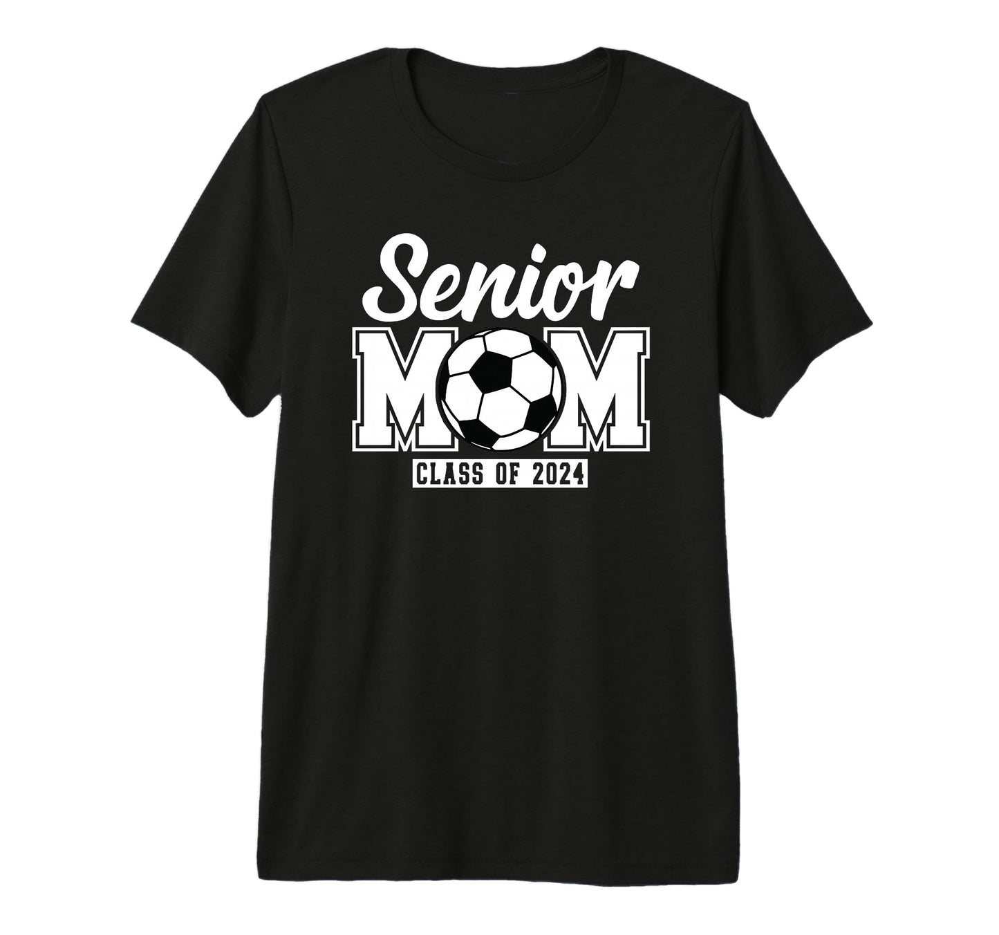 Senior Mom Class 2024 Soccer Proud T-Shirt - Minimalist Print Unisex - T-Shirt, Sweatshirt, Hoodie