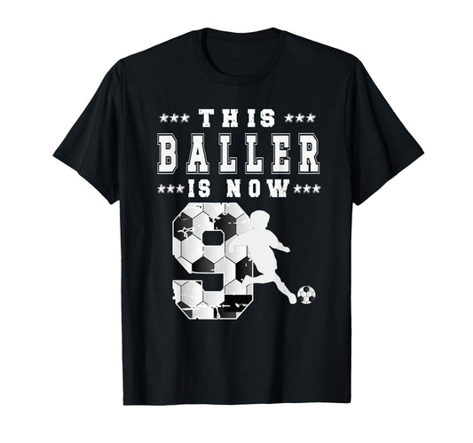 9Th Birthday Soccer Nine Year Old T-Shirt - Trendy Graphic Men Women - T-Shirt, Sweatshirt, Hoodie