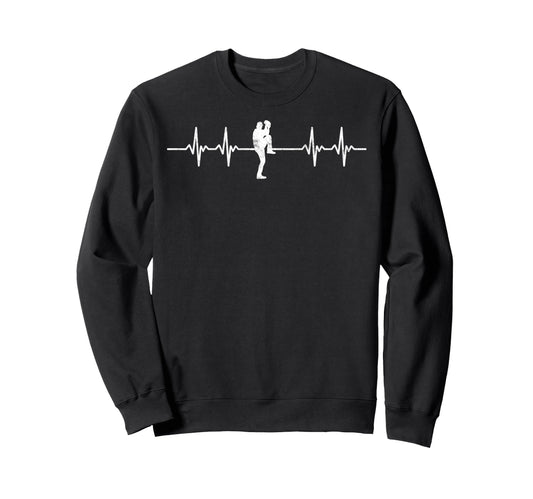 Baseball Player Heartbeat Coach Sweatshirt - Minimalist Print Men Women - T-Shirt, Sweatshirt, Hoodie