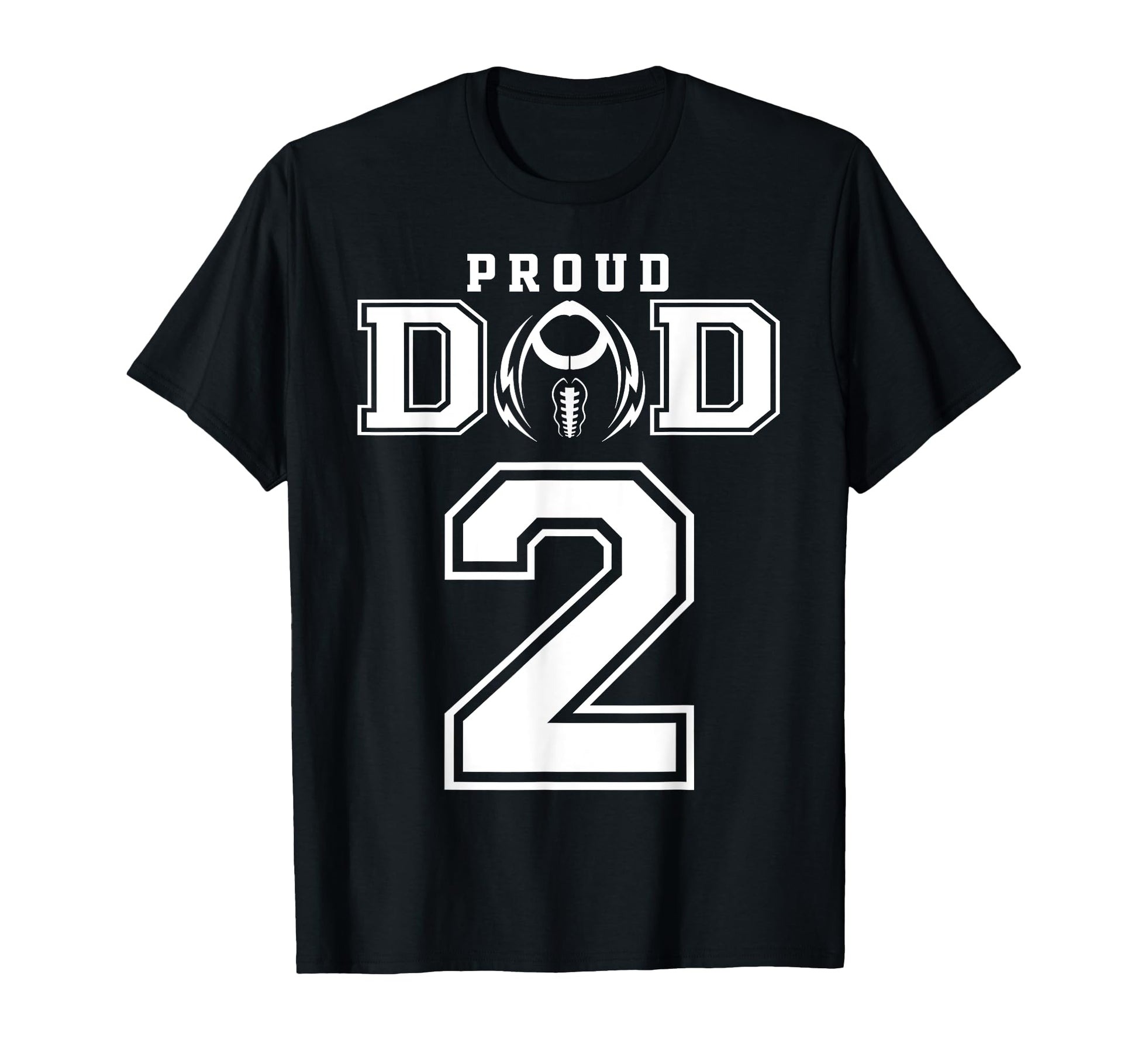 Custom Proud Football Dad Number 2 T-Shirt - Minimalist Print for Adults - T-Shirt, Sweatshirt, Hoodie