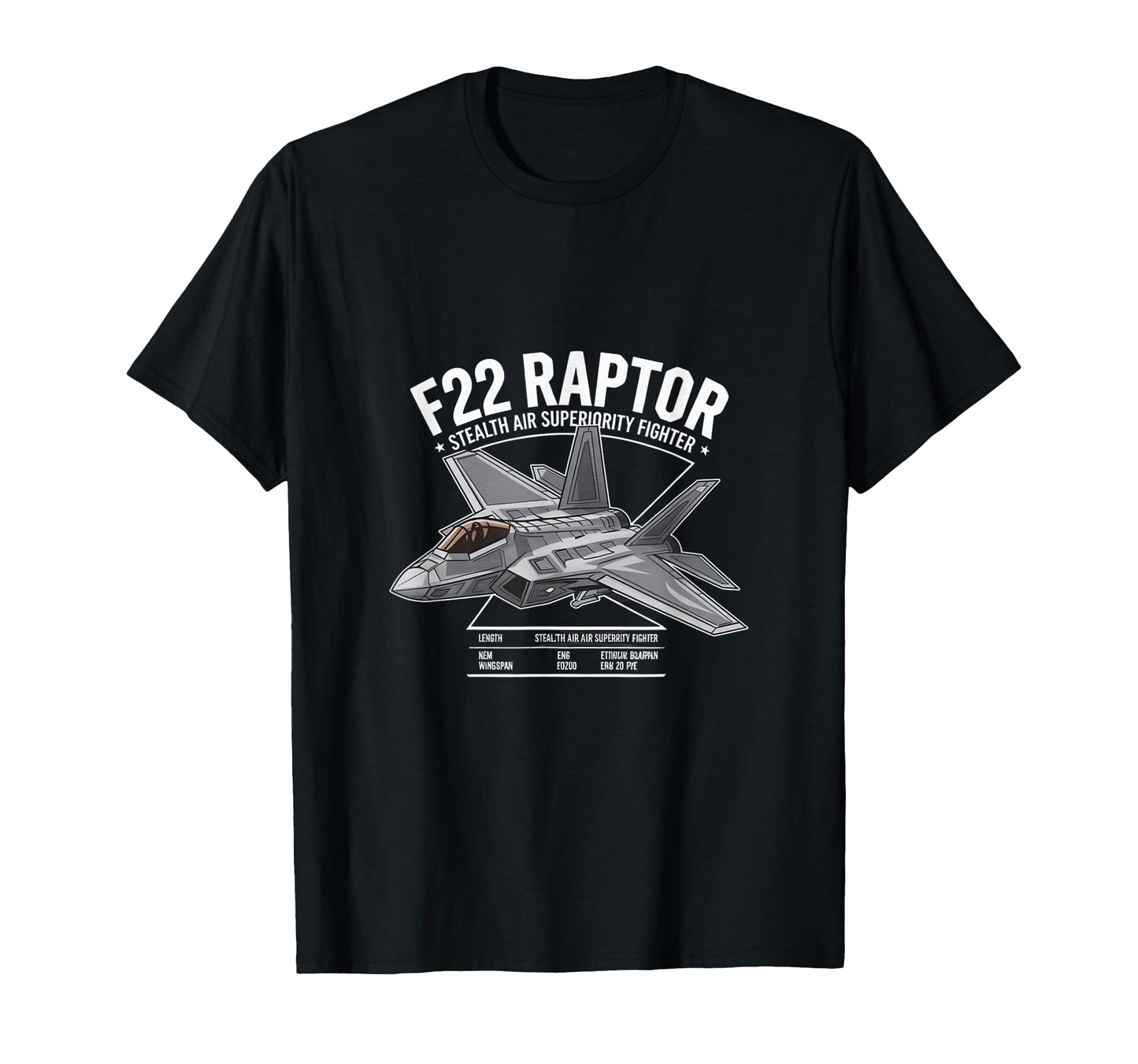 F 22 Raptor Fighter Jet Military T-Shirt - Casual Everyday Wear for Adults - T-Shirt, Sweatshirt, Hoodie