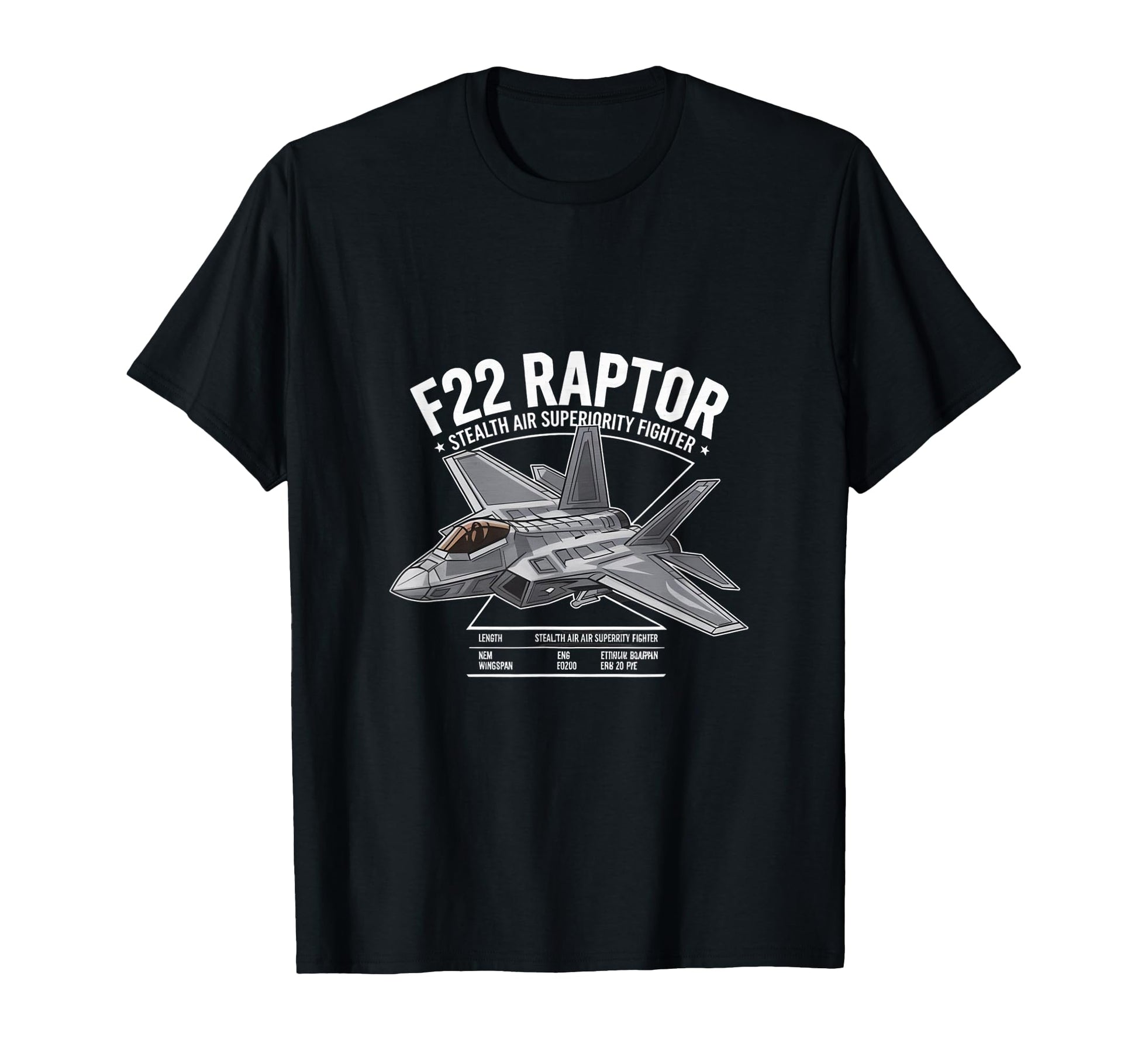 F 22 Raptor Fighter Jet Military T-Shirt - Casual Everyday Wear for Adults - T-Shirt, Sweatshirt, Hoodie