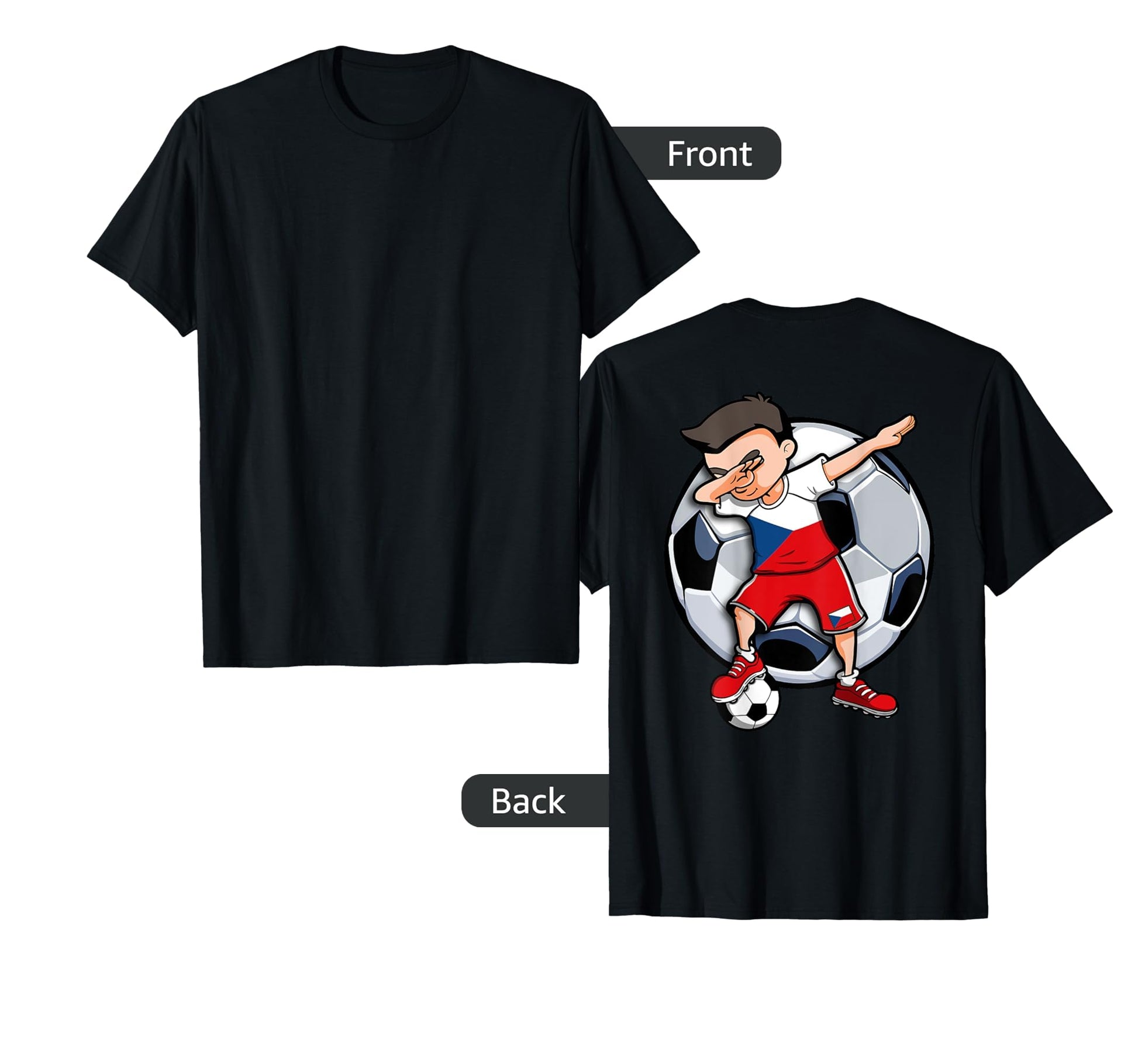 Dabbing Soccer Czech Republic Football T-Shirt - Novelty Apparel Men Women - T-Shirt, Sweatshirt, Hoodie