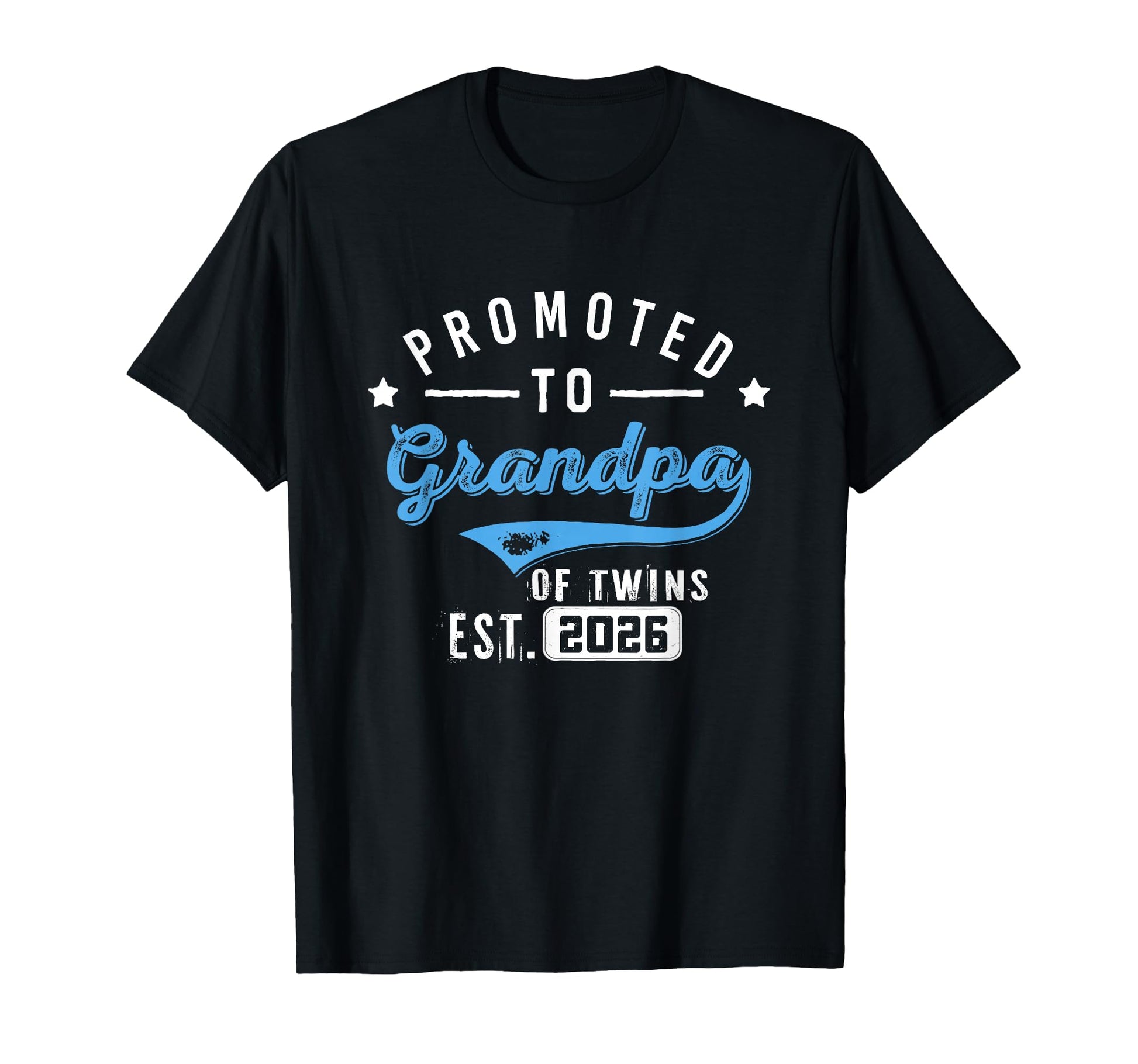Promoted To Grandpa Twins Est T-Shirt - Casual Everyday Wear for Adults - T-Shirt, Sweatshirt, Hoodie