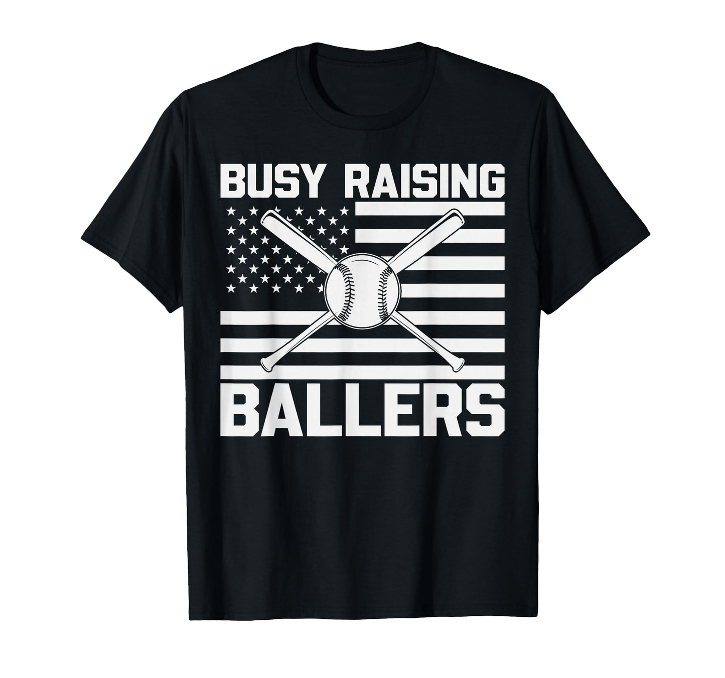 Busy Raising Ballers Baseball Mom Dad T-Shirt - Aesthetic Graphic Men Women - T-Shirt, Sweatshirt, Hoodie