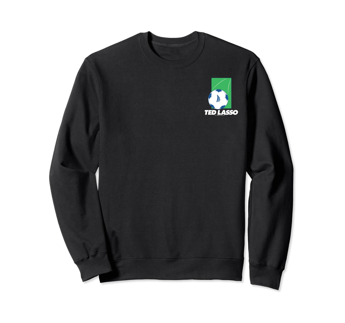 Ted Lasso Soccer Ball Left Chest Sweatshirt - Fun Novelty Design Men Women - T-Shirt, Sweatshirt, Hoodie