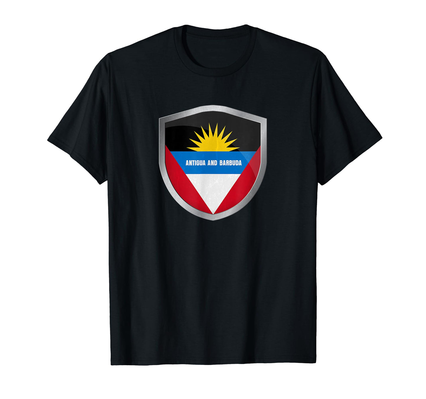 Antigua Flag Badge Soccer Fans T-Shirt - Casual Everyday Wear for Adults - T-Shirt, Sweatshirt, Hoodie