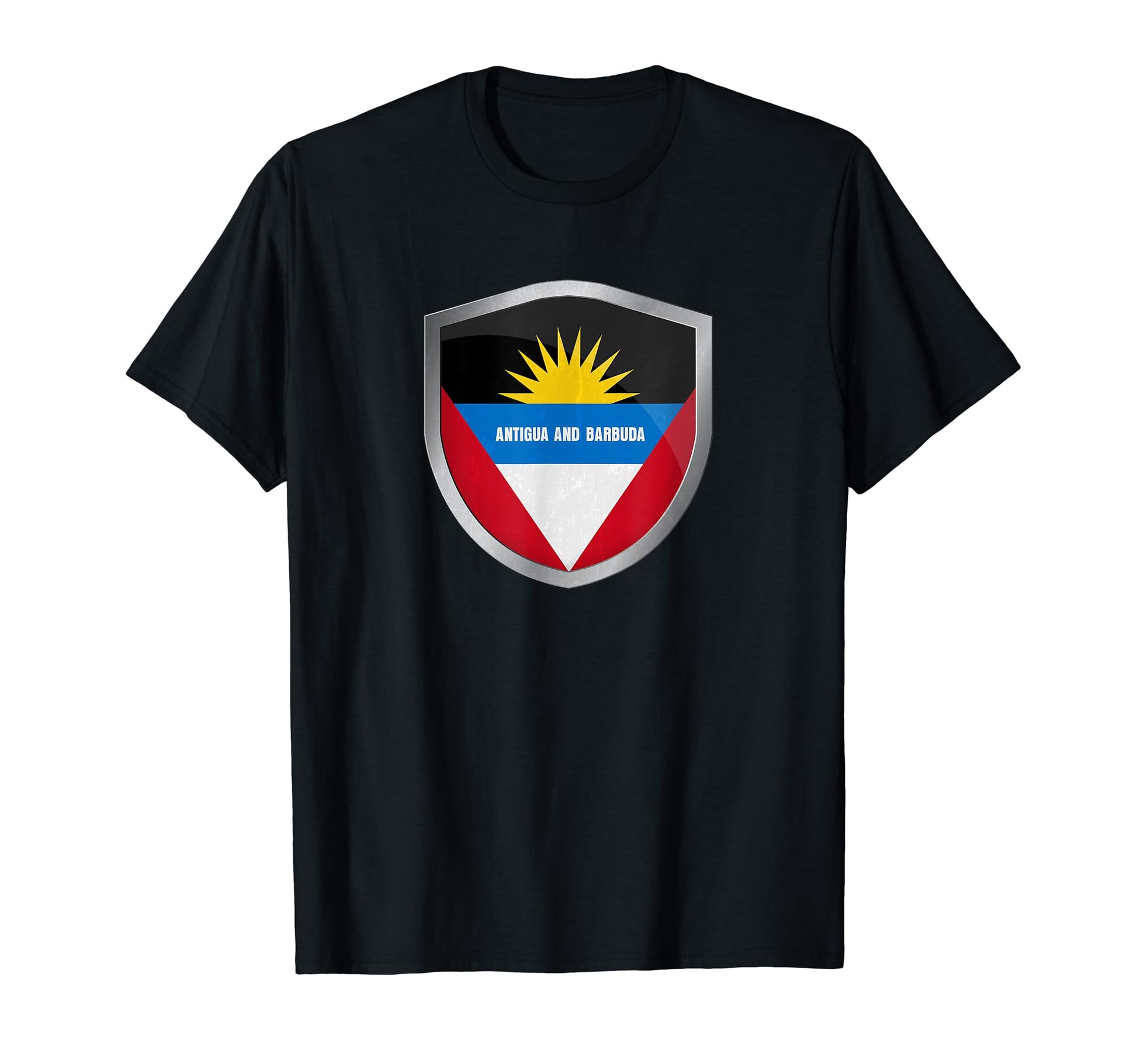 Antigua Flag Badge Soccer Fans T-Shirt - Casual Everyday Wear for Adults - T-Shirt, Sweatshirt, Hoodie