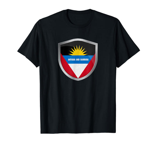 Antigua Flag Badge Soccer Fans T-Shirt - Casual Everyday Wear for Adults - T-Shirt, Sweatshirt, Hoodie