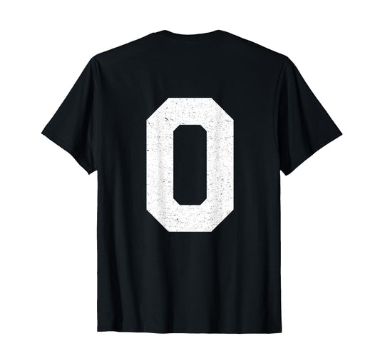 0 Jersey Uniform Varsity Sports Number T-Shirt - Unique Graphic Unisex - T-Shirt, Sweatshirt, Hoodie