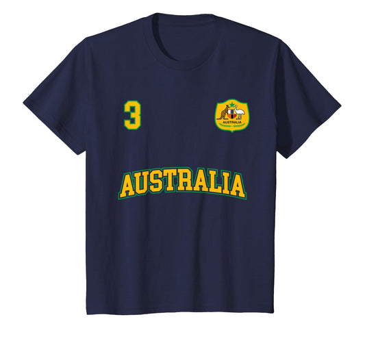 Australia Soccer No 3 Back T-Shirt - Streetwear Style for Adults - T-Shirt, Sweatshirt, Hoodie