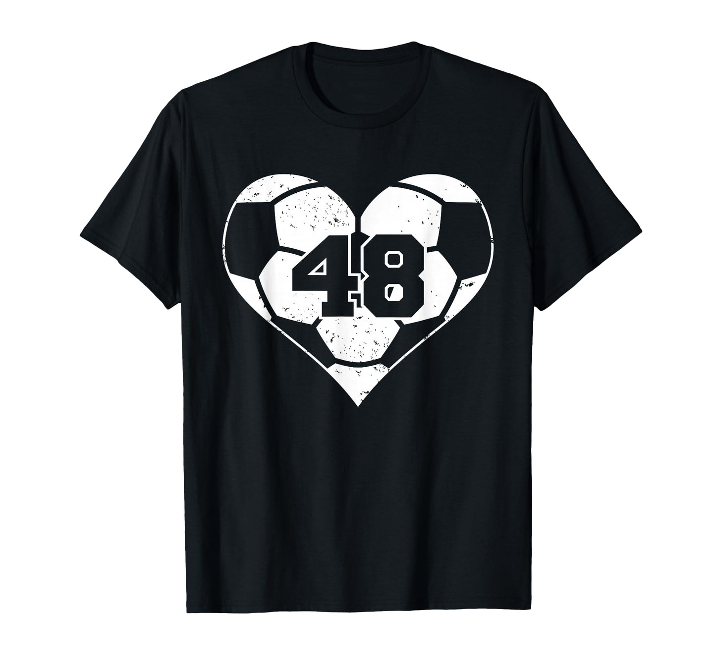 Soccer Heart Number 48 Jersey Sports T-Shirt - Graphic Print for Adults - T-Shirt, Sweatshirt, Hoodie