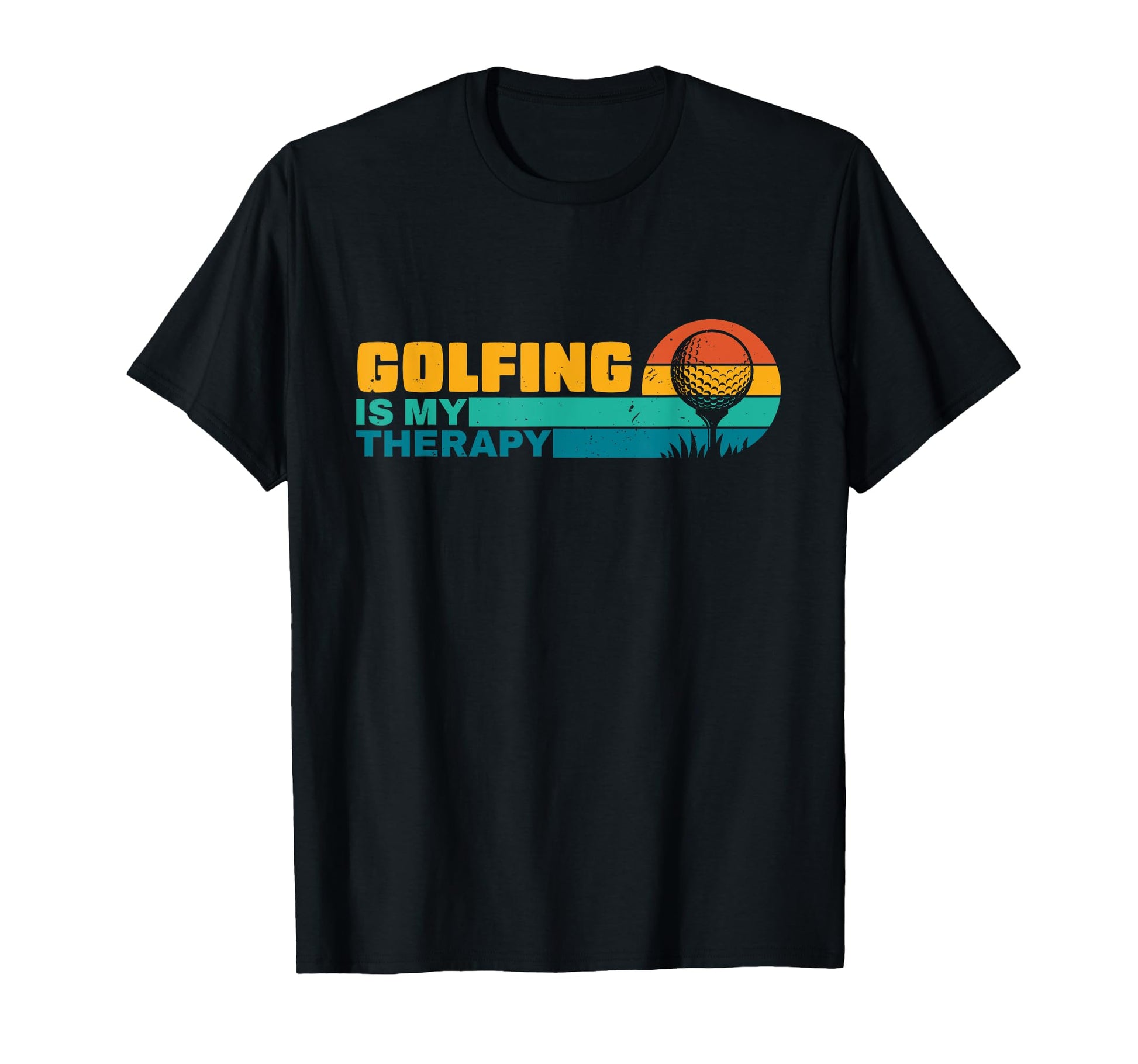 Golfing Is My Therapy Golf Dad Mom T-Shirt - Novelty Apparel for Adults - T-Shirt, Sweatshirt, Hoodie