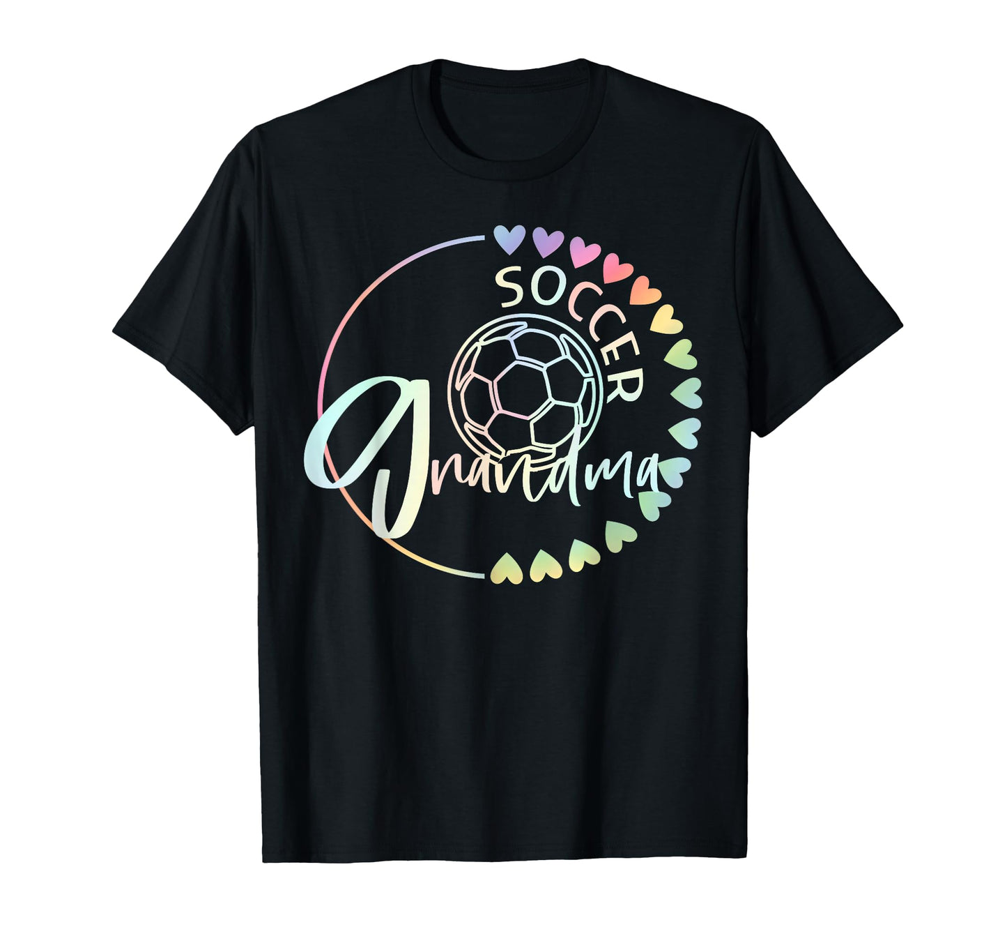 Soccer Grandma Nana Gigi Heart Tie Dye T-Shirt - Unique Graphic Unisex - T-Shirt, Sweatshirt, Hoodie