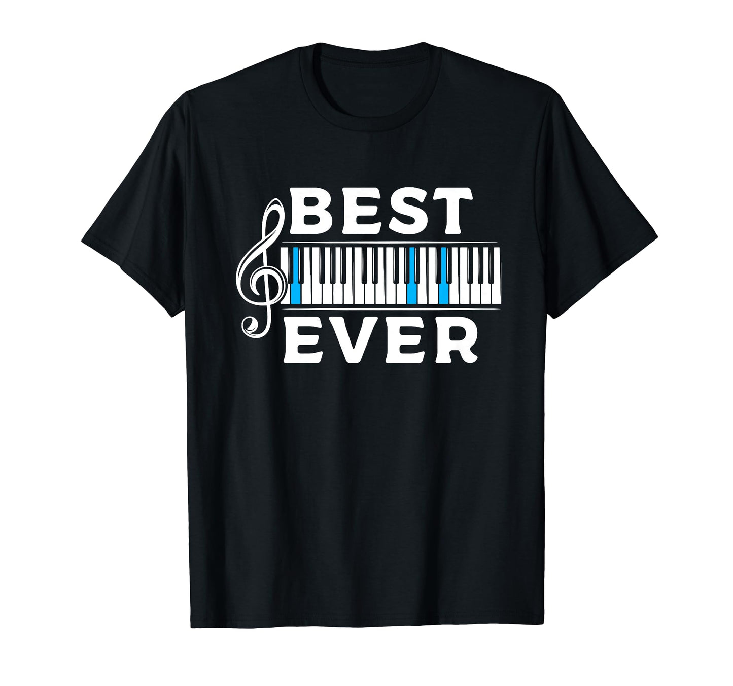Best Dad Ever Pianist Musician Piano Keys T-Shirt - Graphic Print Unisex - T-Shirt, Sweatshirt, Hoodie