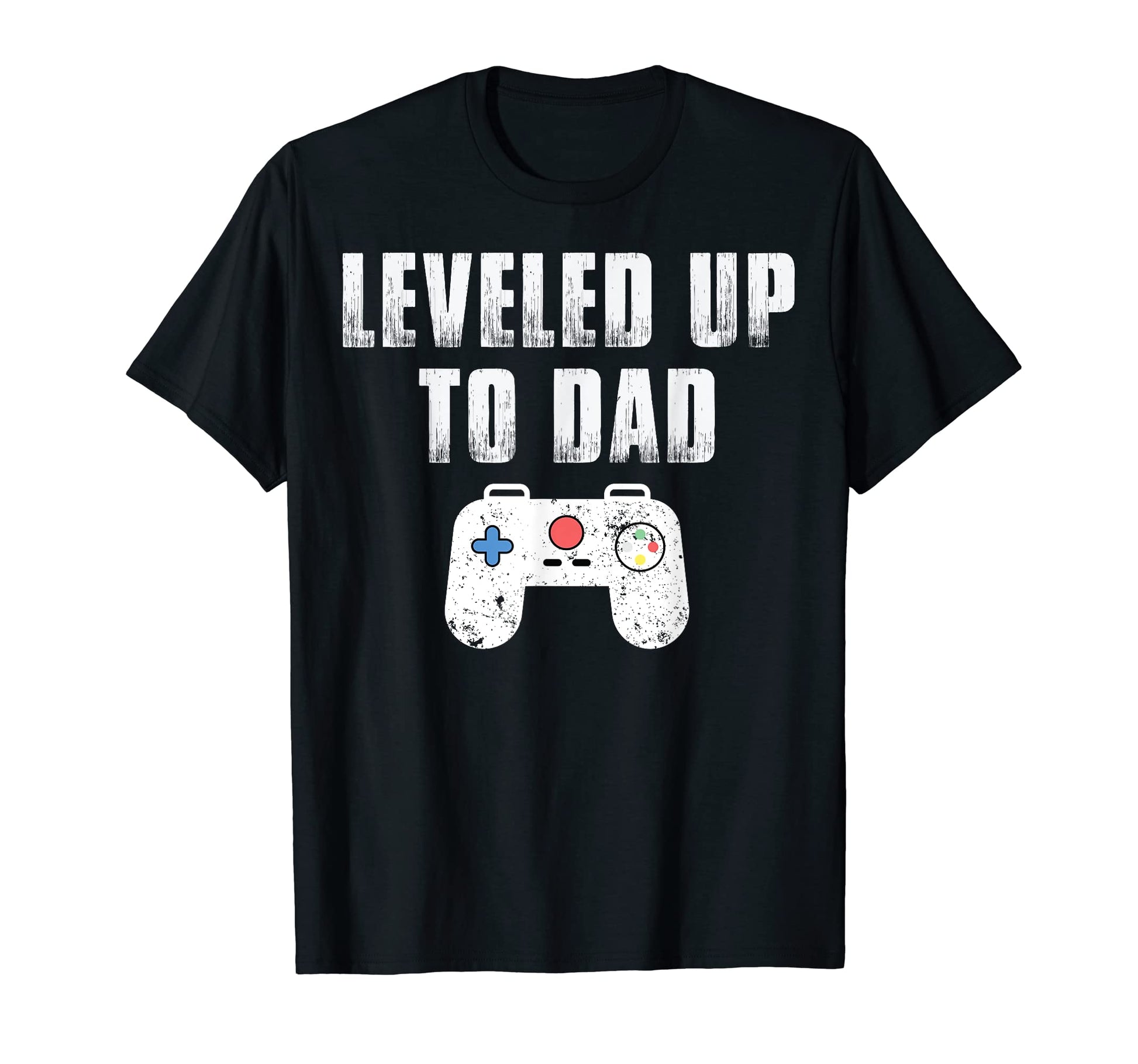 Leveled Up To Dad New Dad Est T-Shirt - Casual Everyday Wear for Adults - T-Shirt, Sweatshirt, Hoodie