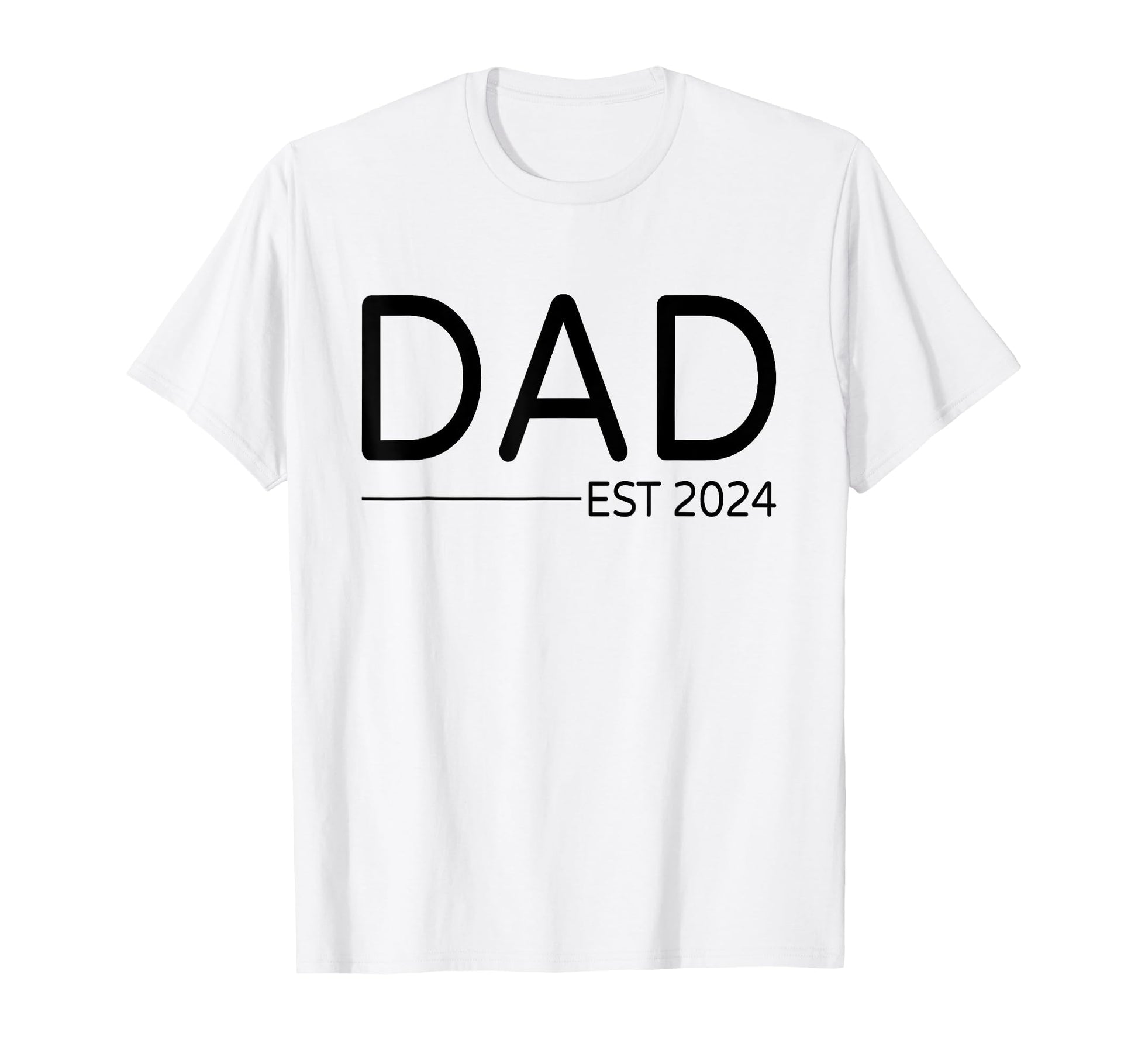 New Dad Est 2024 First Fathers Day T-Shirt - Aesthetic Graphic for Adults - T-Shirt, Sweatshirt, Hoodie