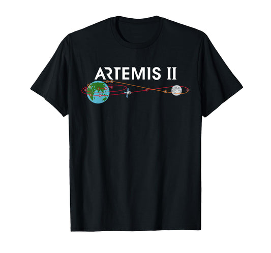 Artemis 2 Route Map Sls Rocket Launch T-Shirt - Novelty Apparel for Adults - T-Shirt, Sweatshirt, Hoodie