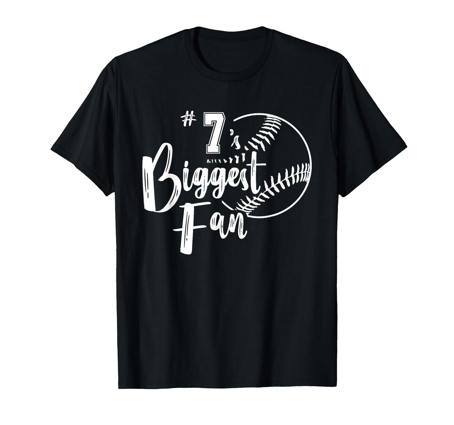 Seven 7 Biggest Fan Softball Mom T-Shirt - Fun Novelty Design for Adults - T-Shirt, Sweatshirt, Hoodie