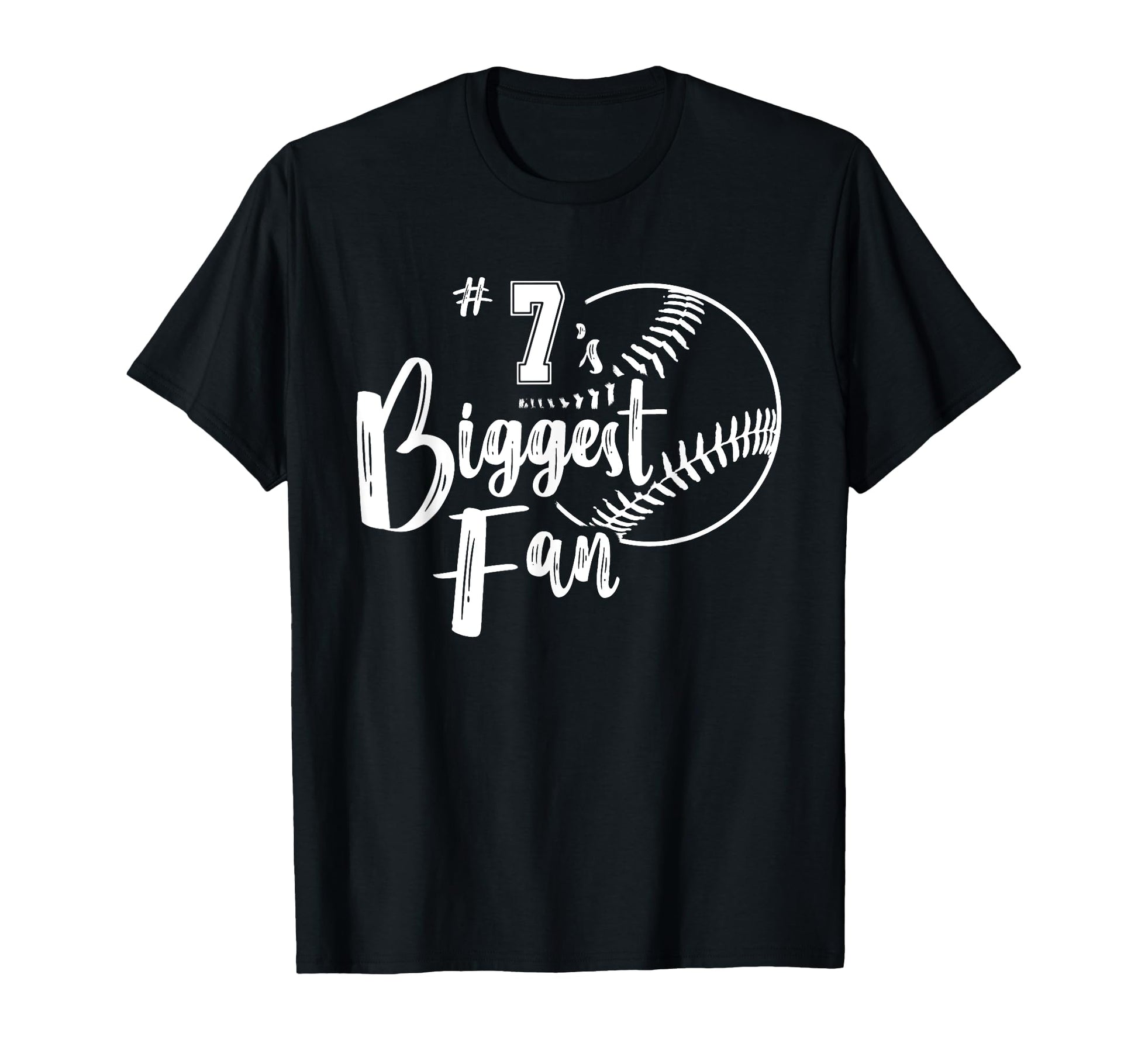 Seven 7 Biggest Fan Softball Mom T-Shirt - Fun Novelty Design for Adults - T-Shirt, Sweatshirt, Hoodie