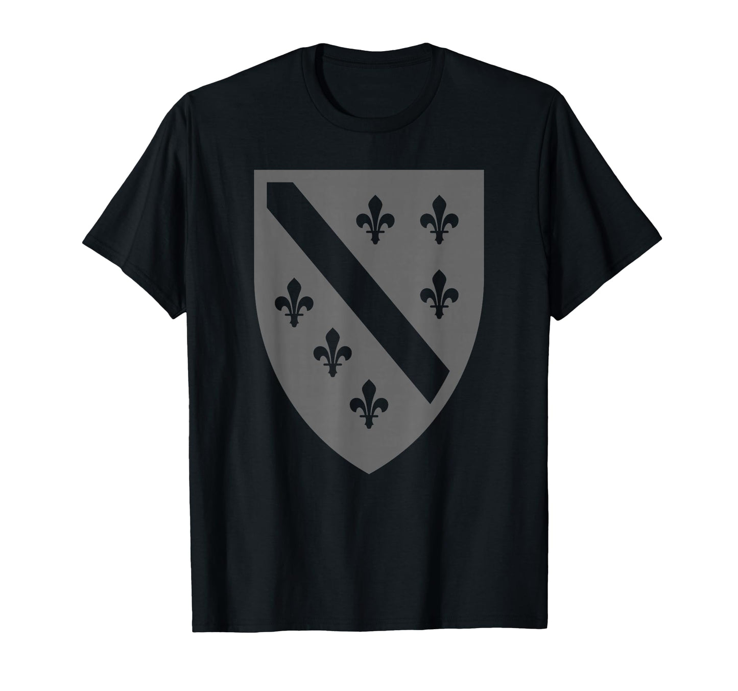 Black Bosnian Flag Bih Bosnia And T-Shirt - Custom Art Print for Adults - T-Shirt, Sweatshirt, Hoodie