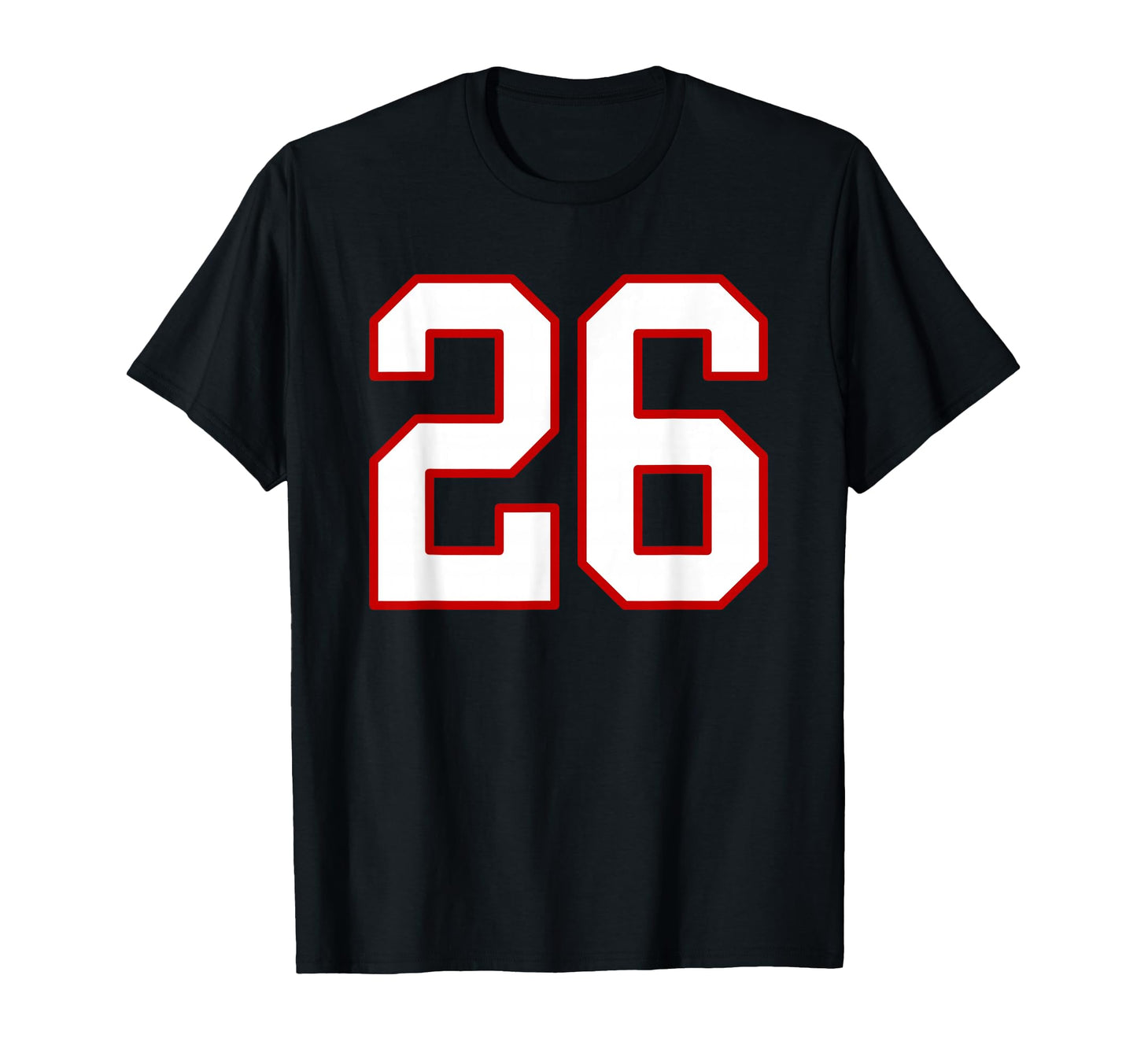 White And Red Sports Number 26 Jersey T-Shirt - Streetwear Style Unisex - T-Shirt, Sweatshirt, Hoodie