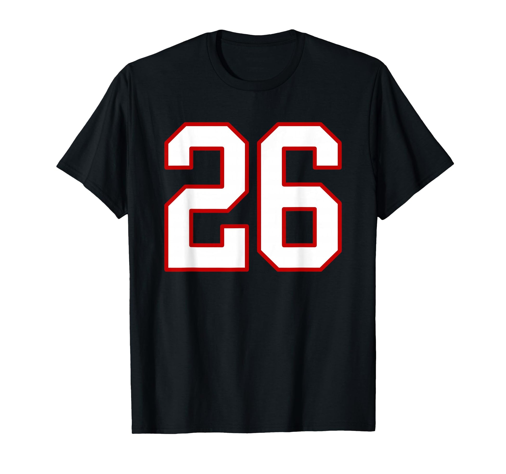 White And Red Sports Number 26 Jersey T-Shirt - Streetwear Style Unisex - T-Shirt, Sweatshirt, Hoodie