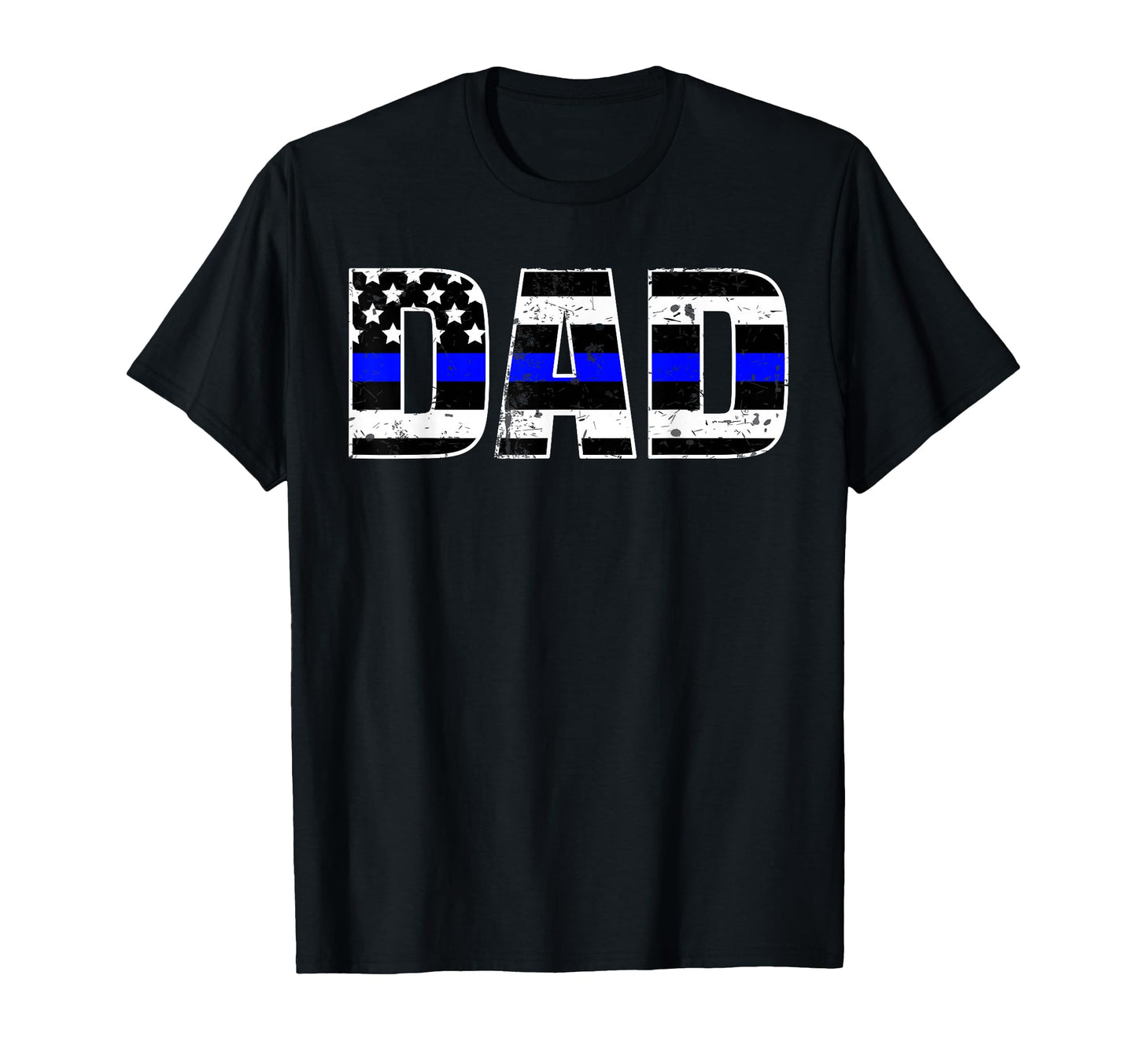 Police Dad Thin Line Blue Daddy T-Shirt - Minimalist Print for Adults - T-Shirt, Sweatshirt, Hoodie