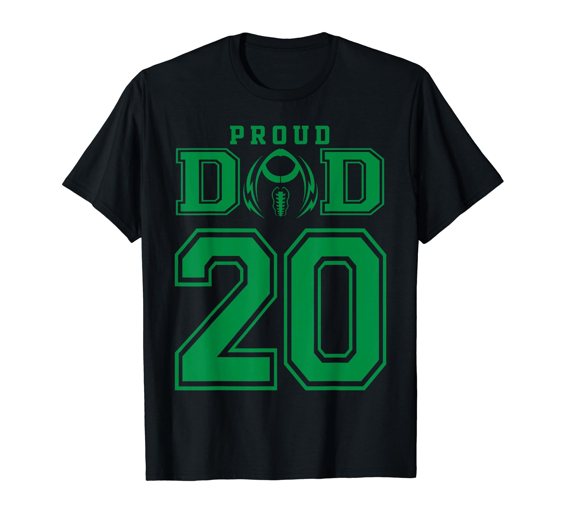 Custom Proud Football Dad Number 20 G T-Shirt - Custom Art Print Men Women - T-Shirt, Sweatshirt, Hoodie