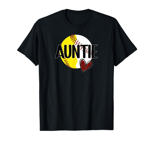 Baseball Softball Auntie Proud T-Shirt - Novelty Apparel Men Women - T-Shirt, Sweatshirt, Hoodie