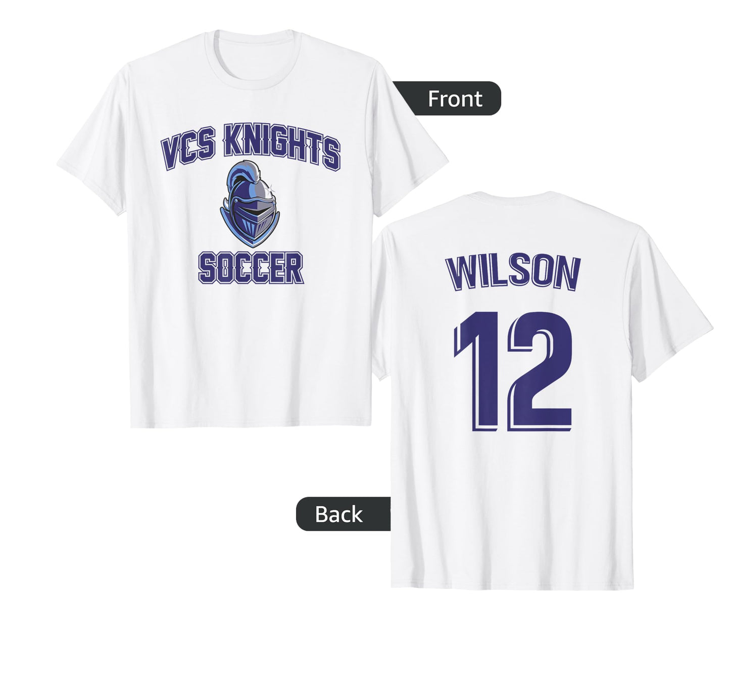 Vcs Middle School Soccer Wilson T-Shirt - Custom Art Print Unisex - T-Shirt, Sweatshirt, Hoodie