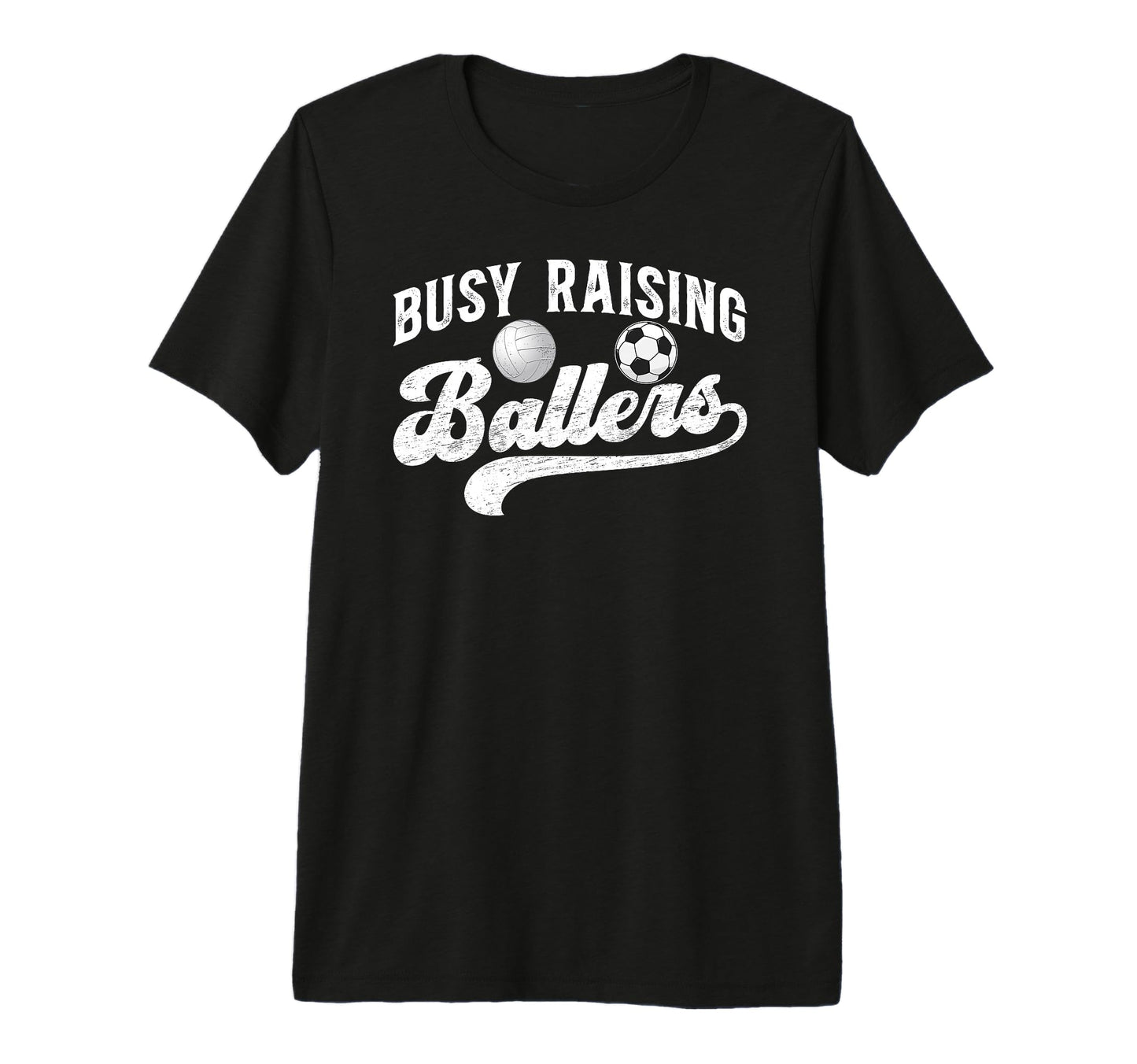 Mens Busy Raising Ballers Volleyball T-Shirt - Novelty Apparel Unisex - T-Shirt, Sweatshirt, Hoodie
