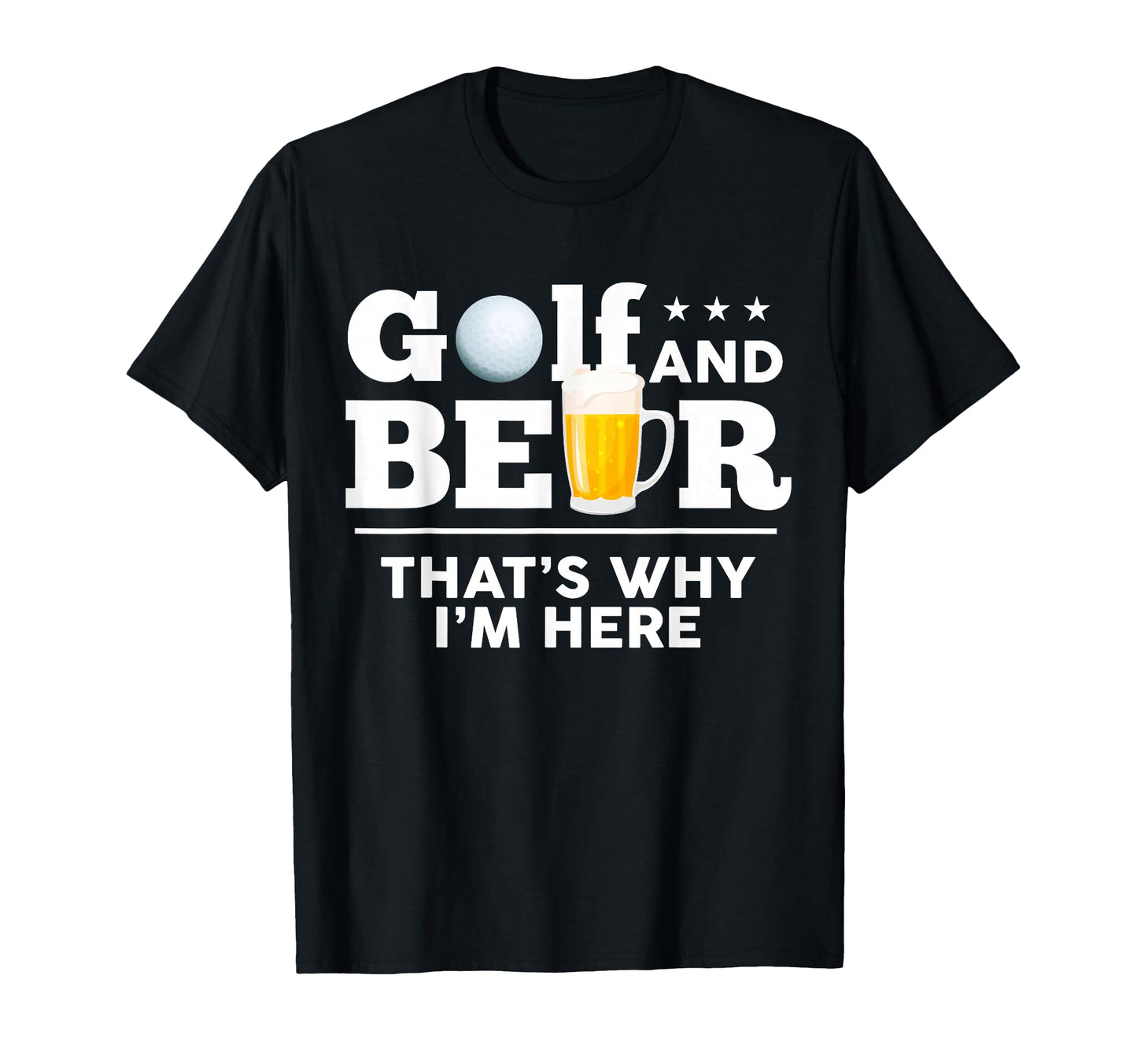 Golf And Beer Joke Dad Funny Fathers Day T-Shirt - Graphic Print Unisex - T-Shirt, Sweatshirt, Hoodie