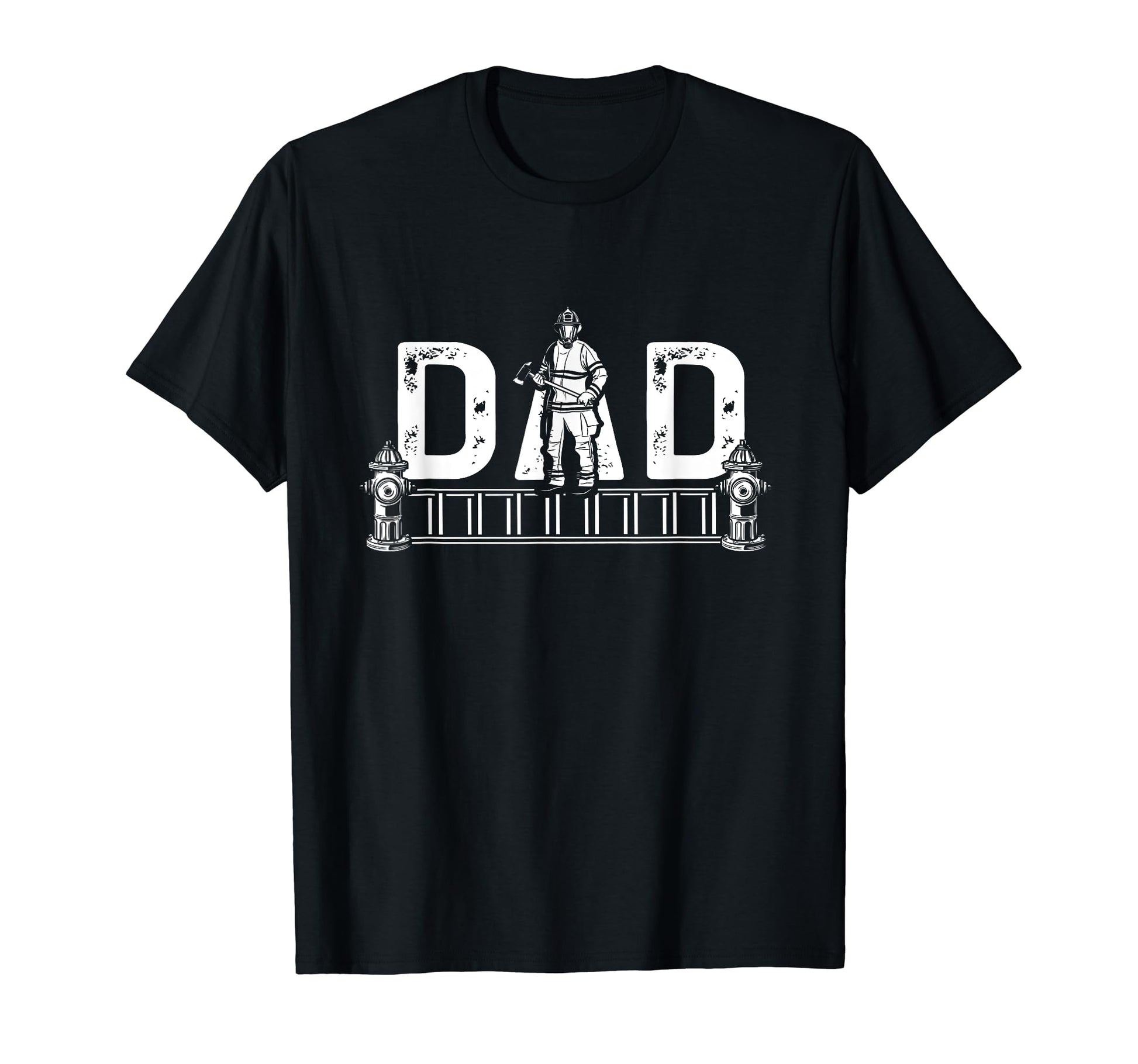 Firefighter Dad Fireman First T-Shirt - Custom Art Print Men Women - T-Shirt, Sweatshirt, Hoodie