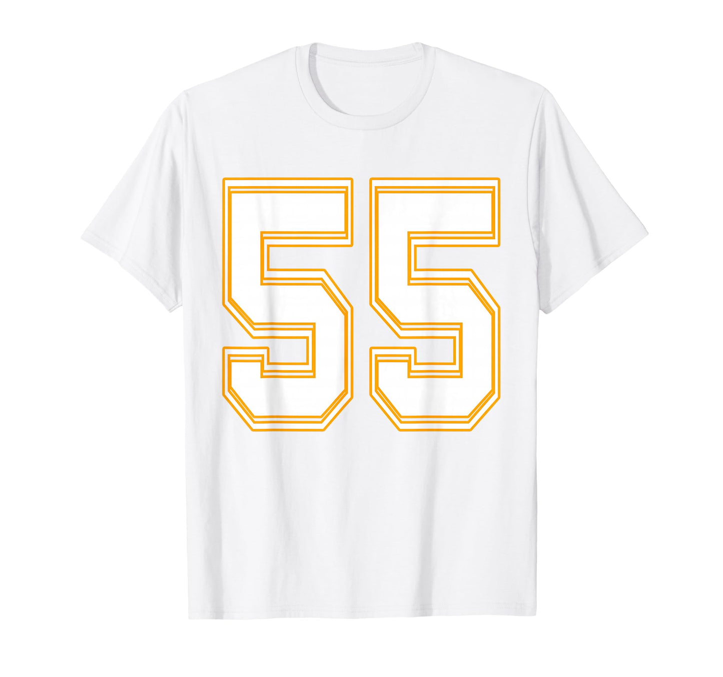 Number 55 Red Yellow White Football T-Shirt - Streetwear Style Men Women - T-Shirt, Sweatshirt, Hoodie