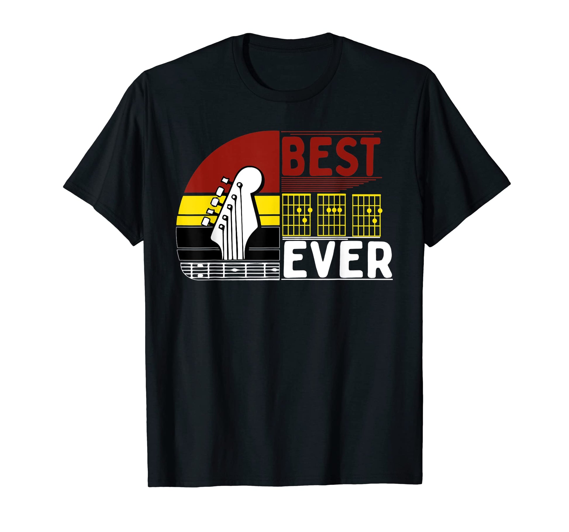 Best Dad Ever Daddy Guitar Musician T-Shirt - Minimalist Print for Adults - T-Shirt, Sweatshirt, Hoodie