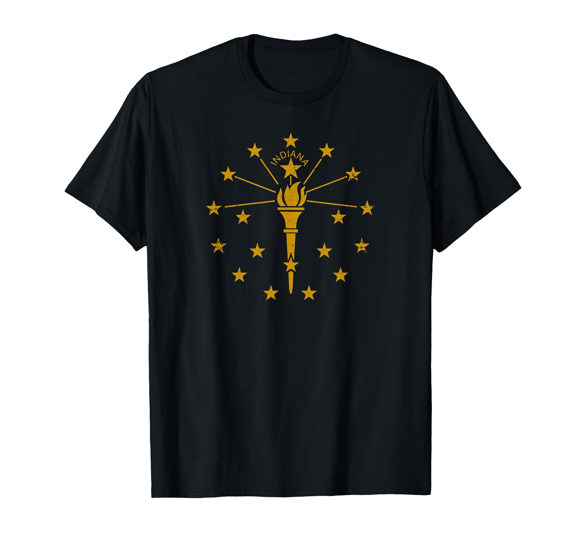 State Flag Indiana Distressed Gift T-Shirt - Unique Graphic for Adults - T-Shirt, Sweatshirt, Hoodie