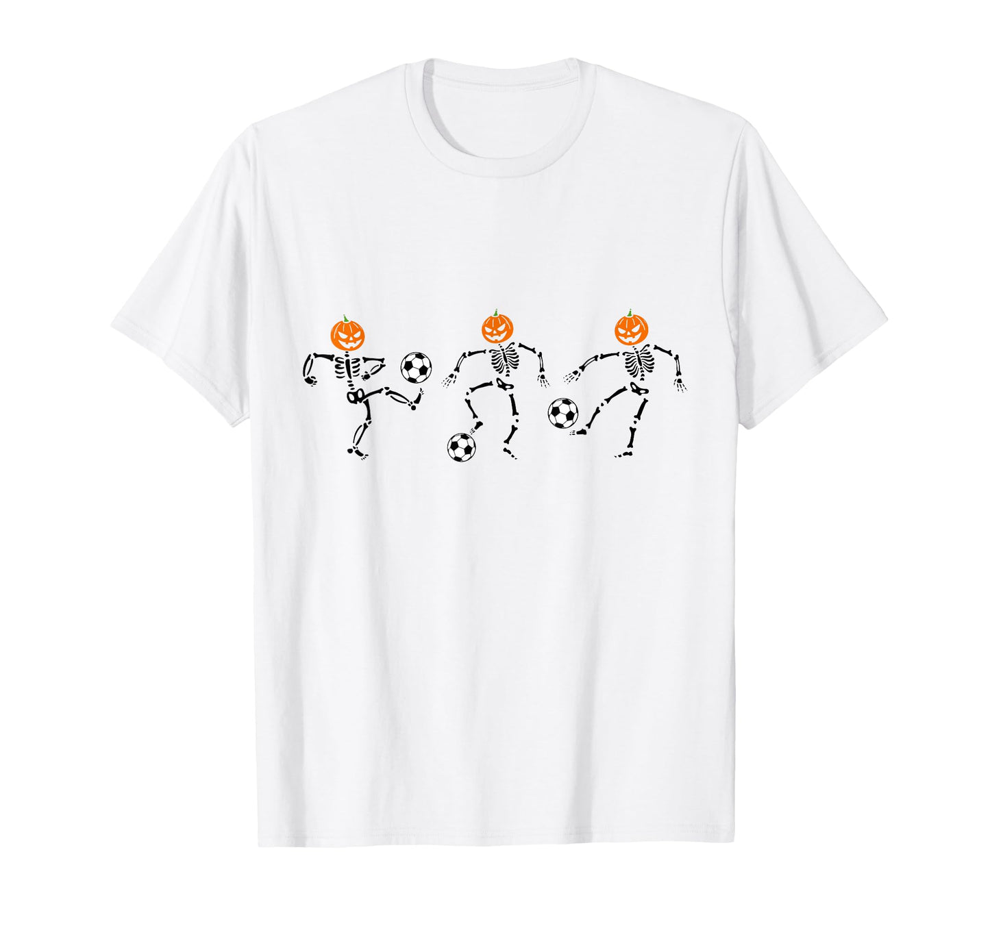 Pumpkin Skeleton Squad Soccer Player T-Shirt - Custom Art Print Unisex - T-Shirt, Sweatshirt, Hoodie