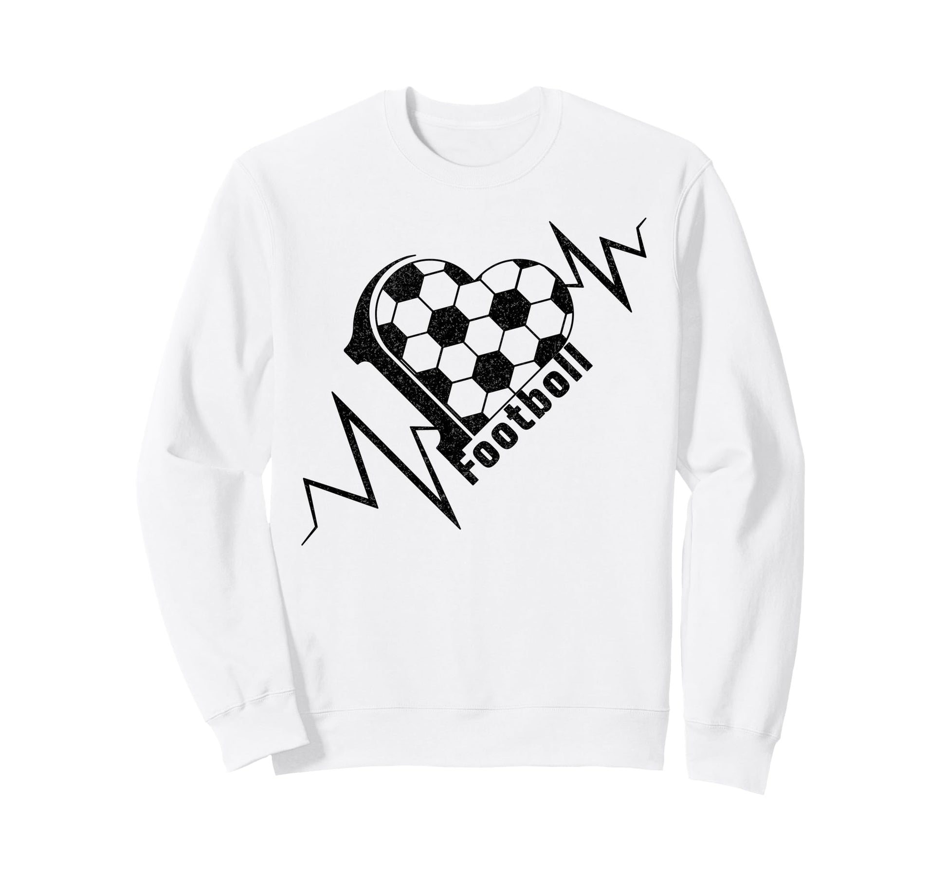 Love Football Heartbeat Soccer Pulse Sweatshirt - Custom Art Print Unisex - T-Shirt, Sweatshirt, Hoodie