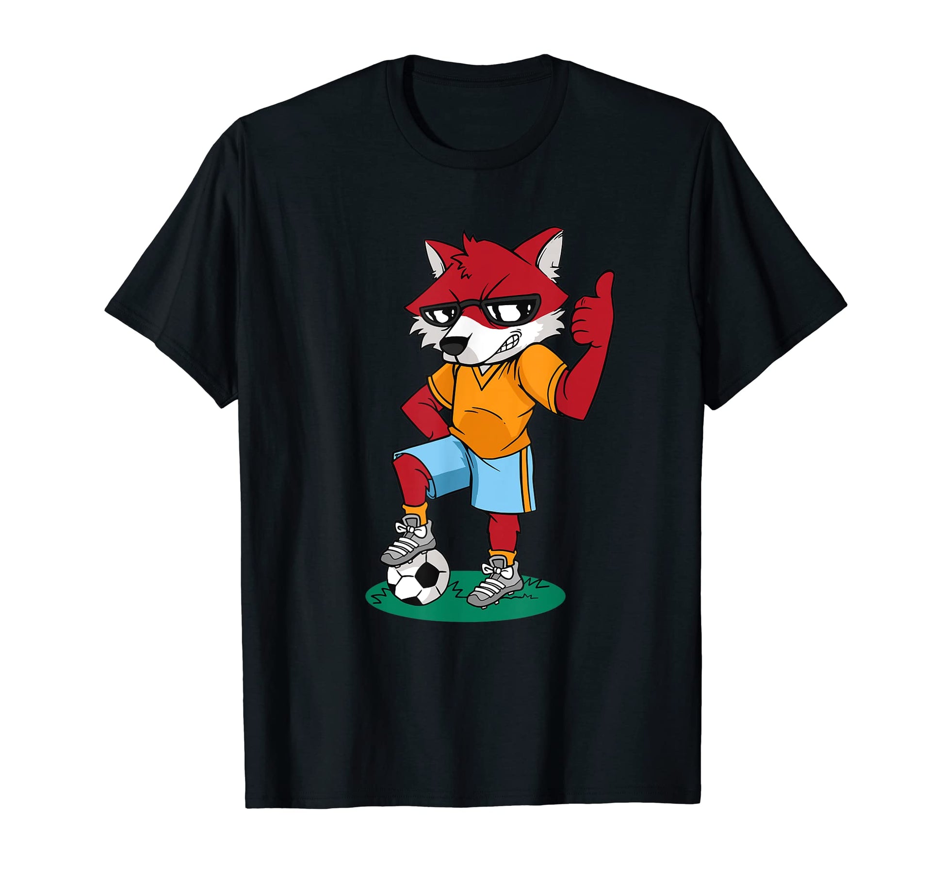 Fox Playing Football Soccer T-Shirt - Unique Graphic Unisex - T-Shirt, Sweatshirt, Hoodie