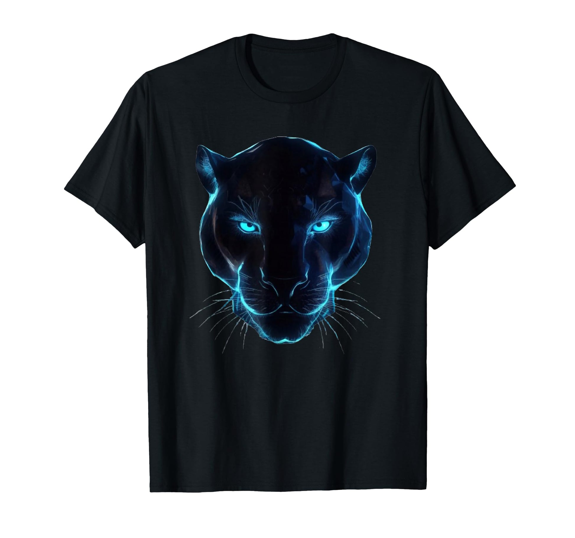 Black Panther Head Light Lovers Animal T-Shirt - Custom Art Print Unisex - T-Shirt, Sweatshirt, Hoodie
