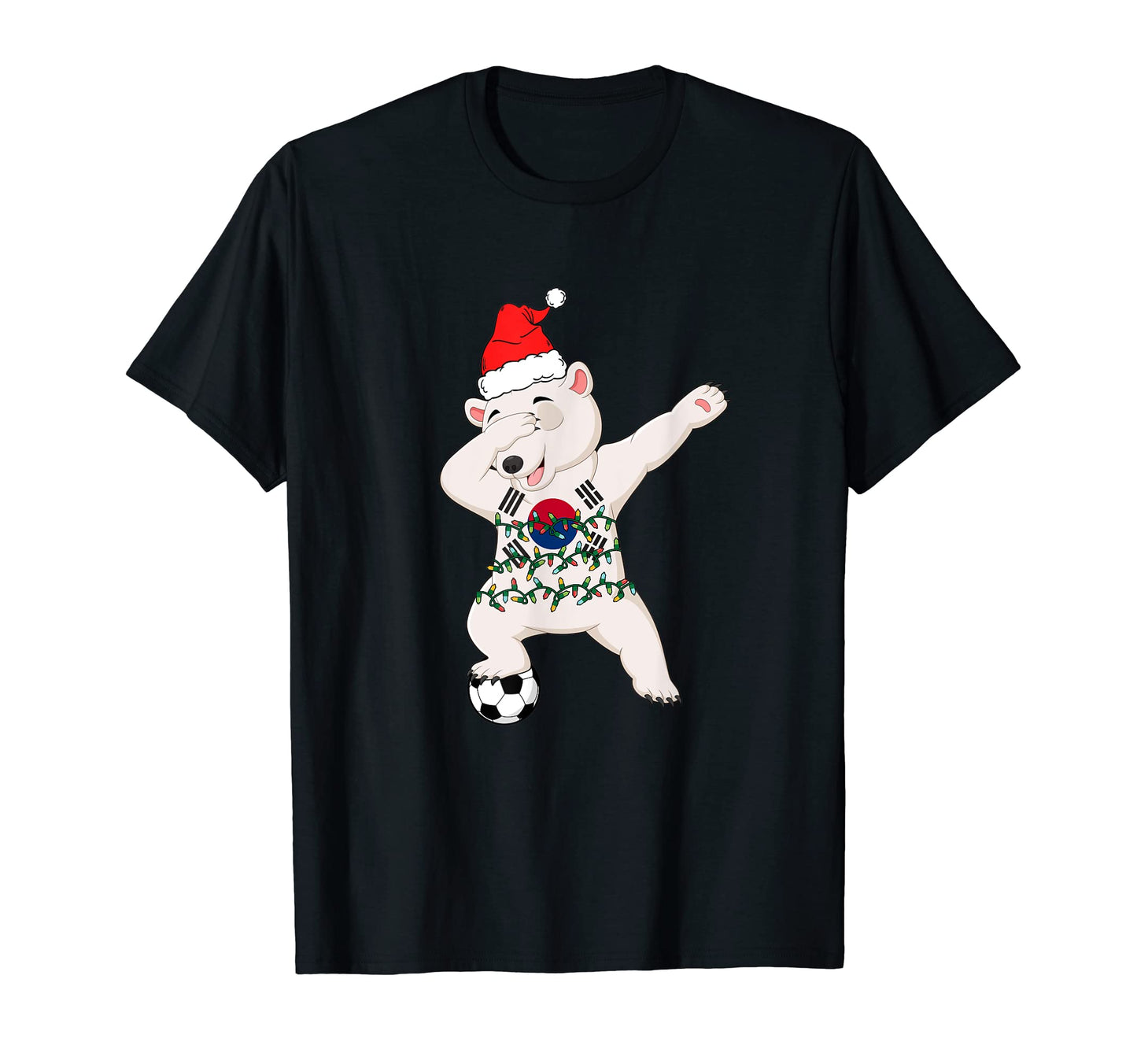 Soccer Dabbing Polar Bear Hat Lights T-Shirt - Streetwear Style for Adults - T-Shirt, Sweatshirt, Hoodie
